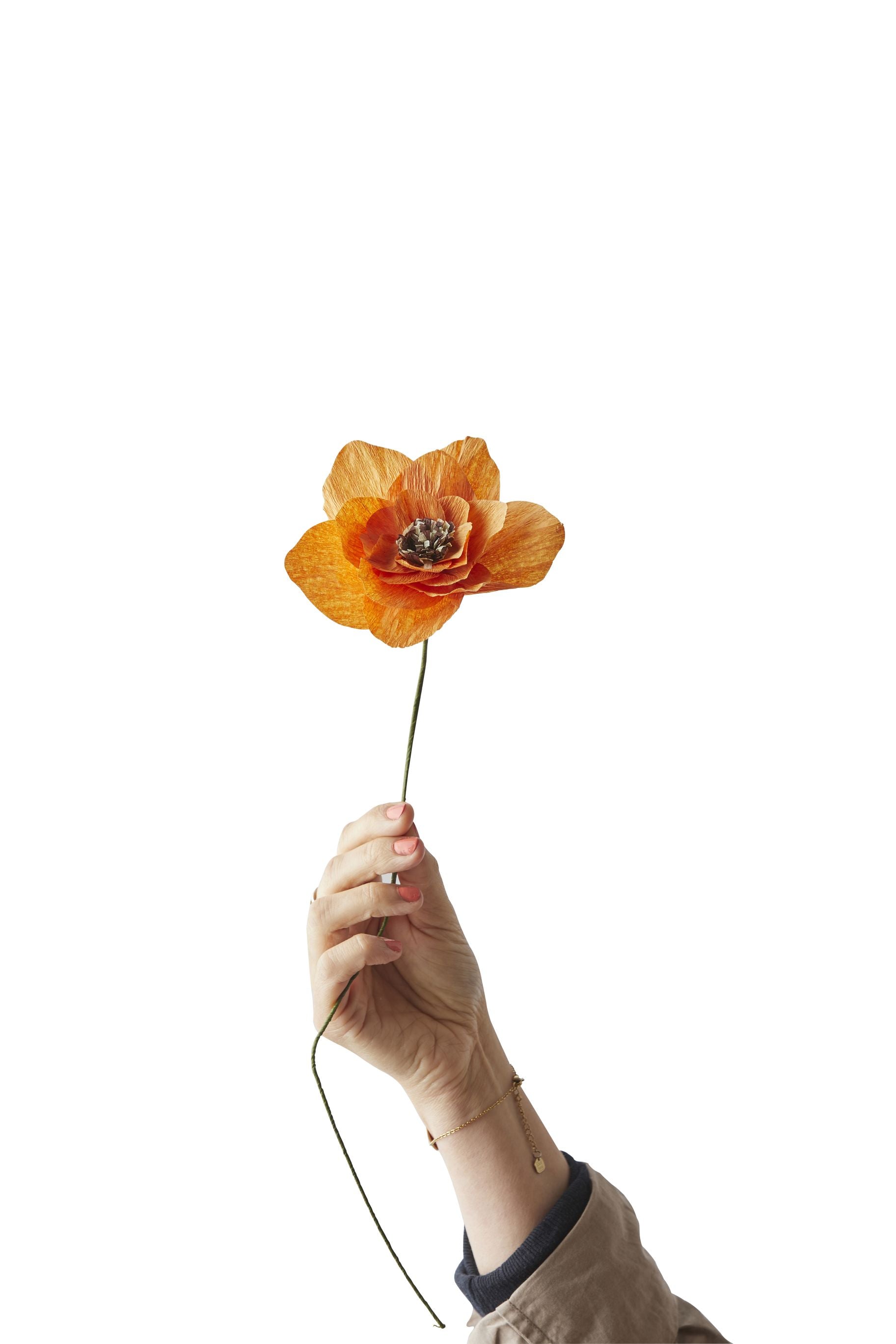Studio About Paper Flower Poppy, Orange