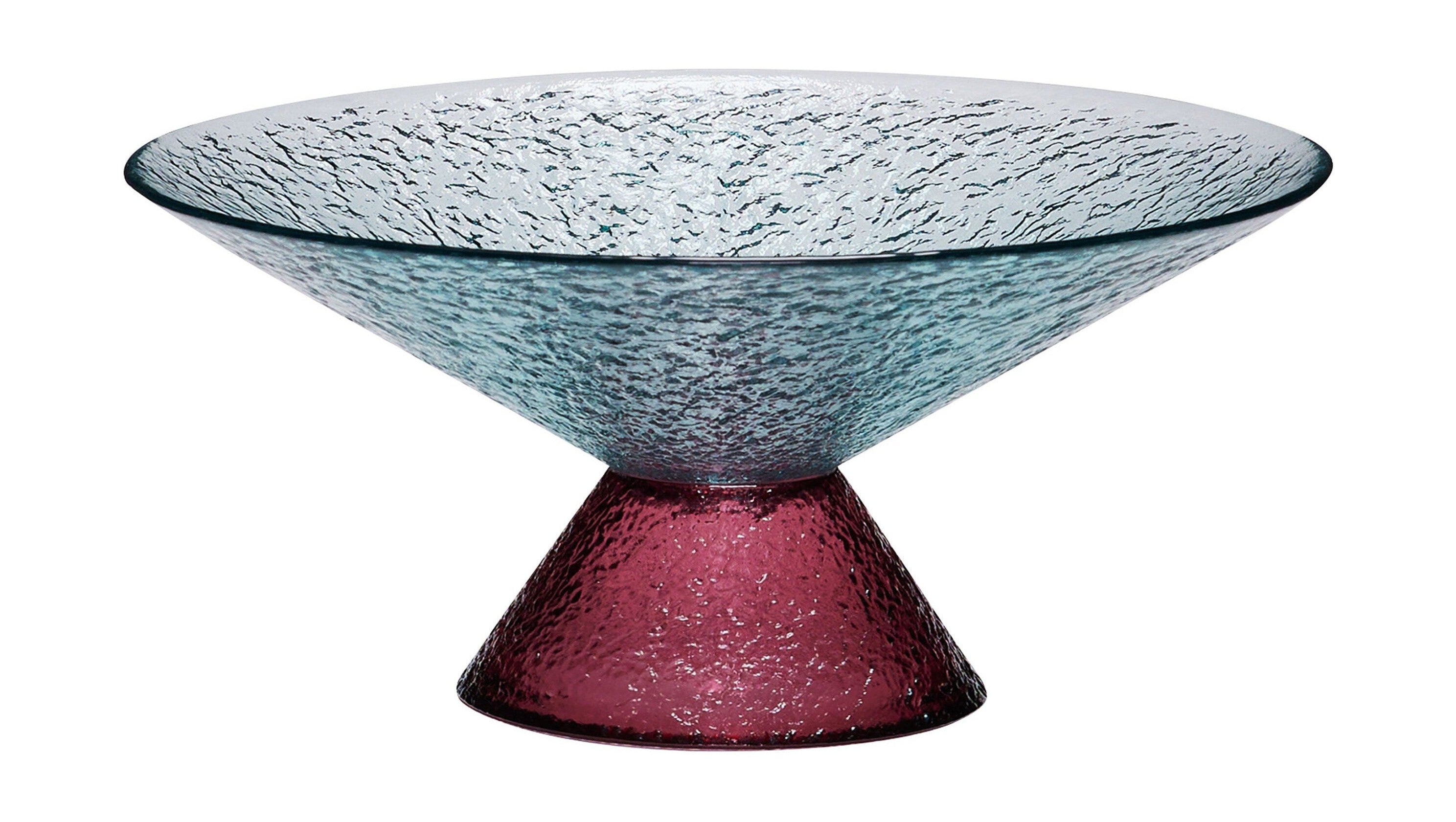 Hübsch Bonbon Glass Bowl Large, Blue/Red