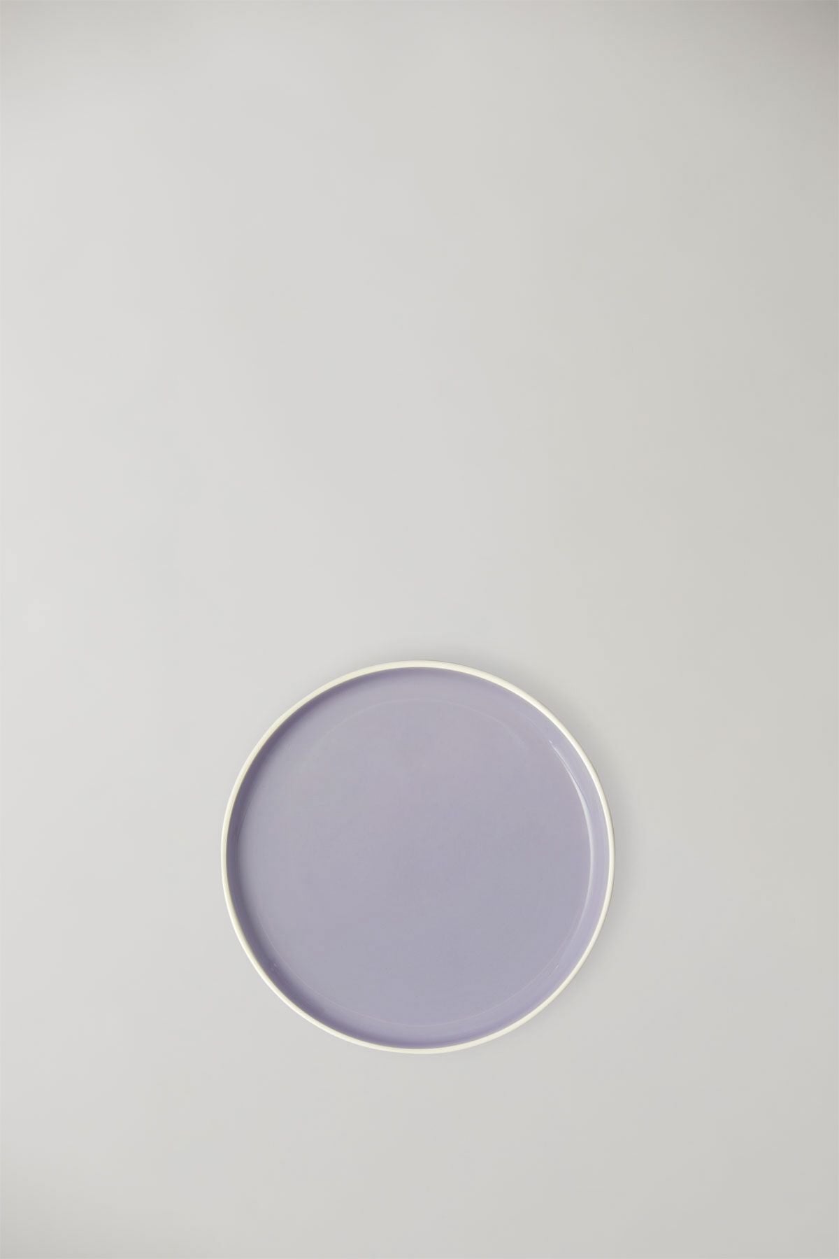 Studio About Clayware Set Of 2 Plates Medium, Ivory/Light Purple