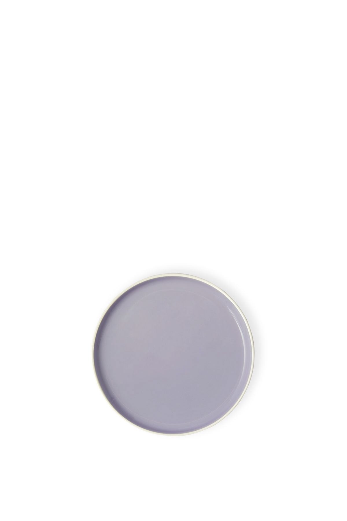 Studio om Clayware Set of 2 Plates Medium, Ivory/Light Purple