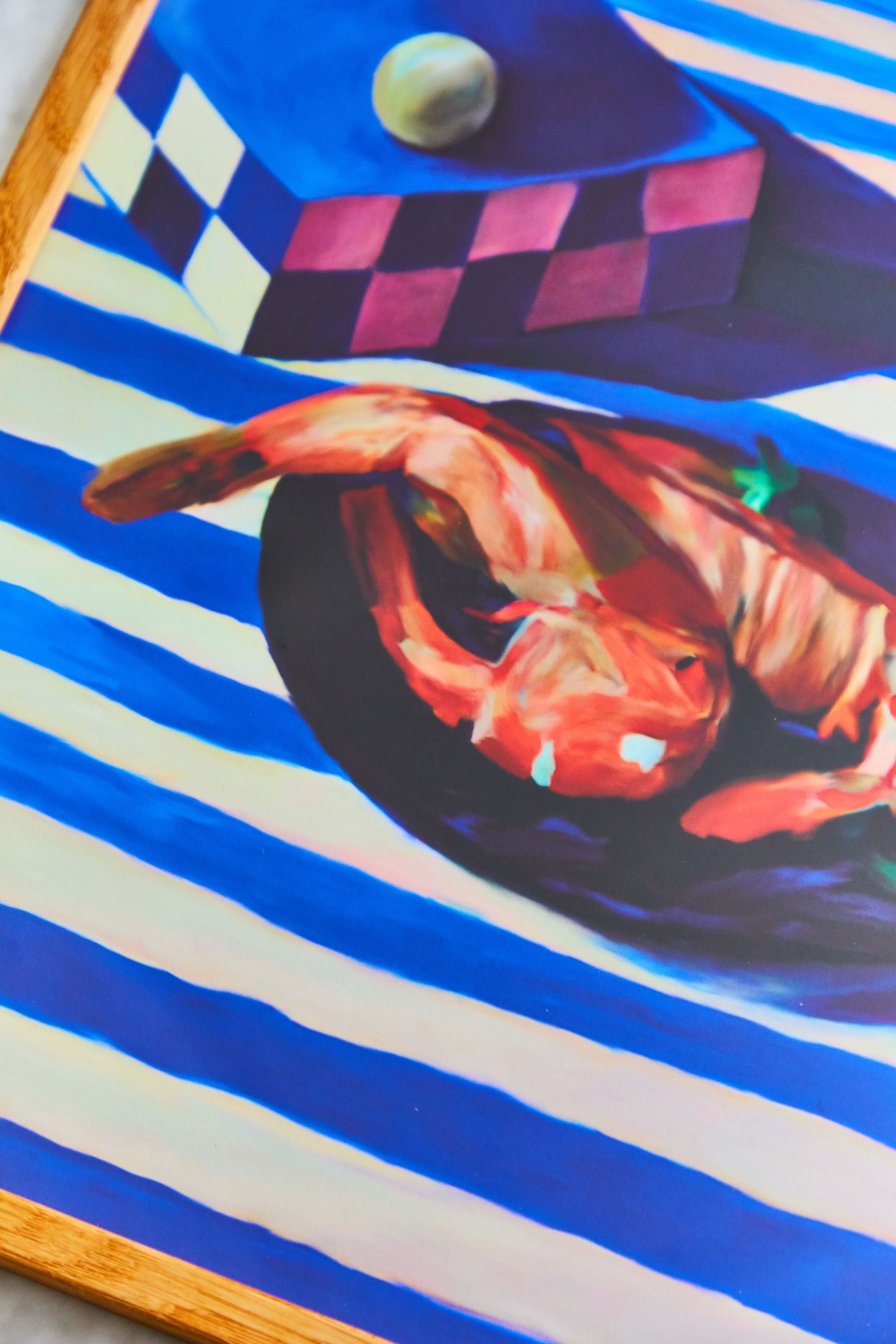 Paper Collective Shrimp & Stripes -Poster, 30x40 cm
