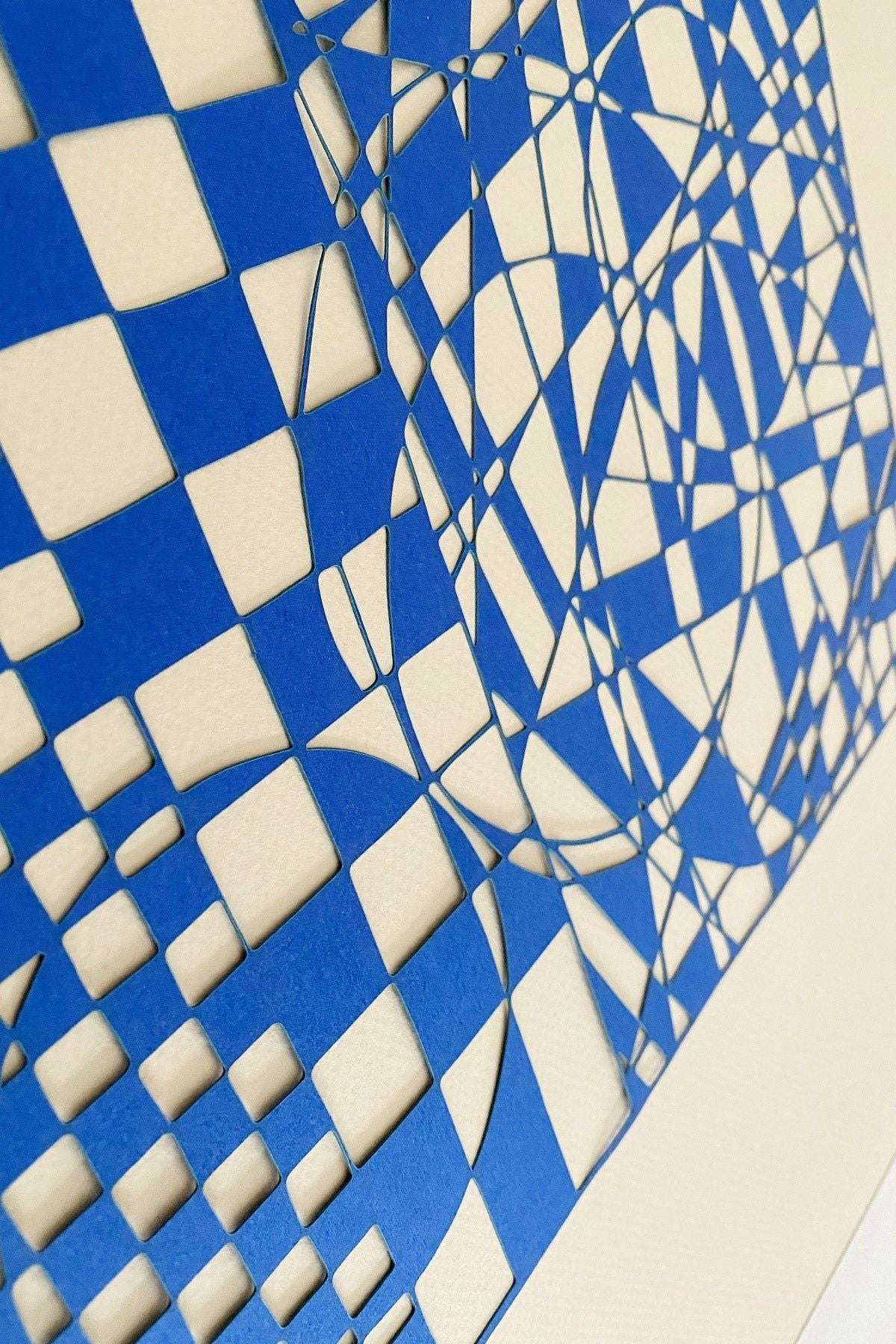 Studio over PaperCut A4 geometrische rechthoek, blauw