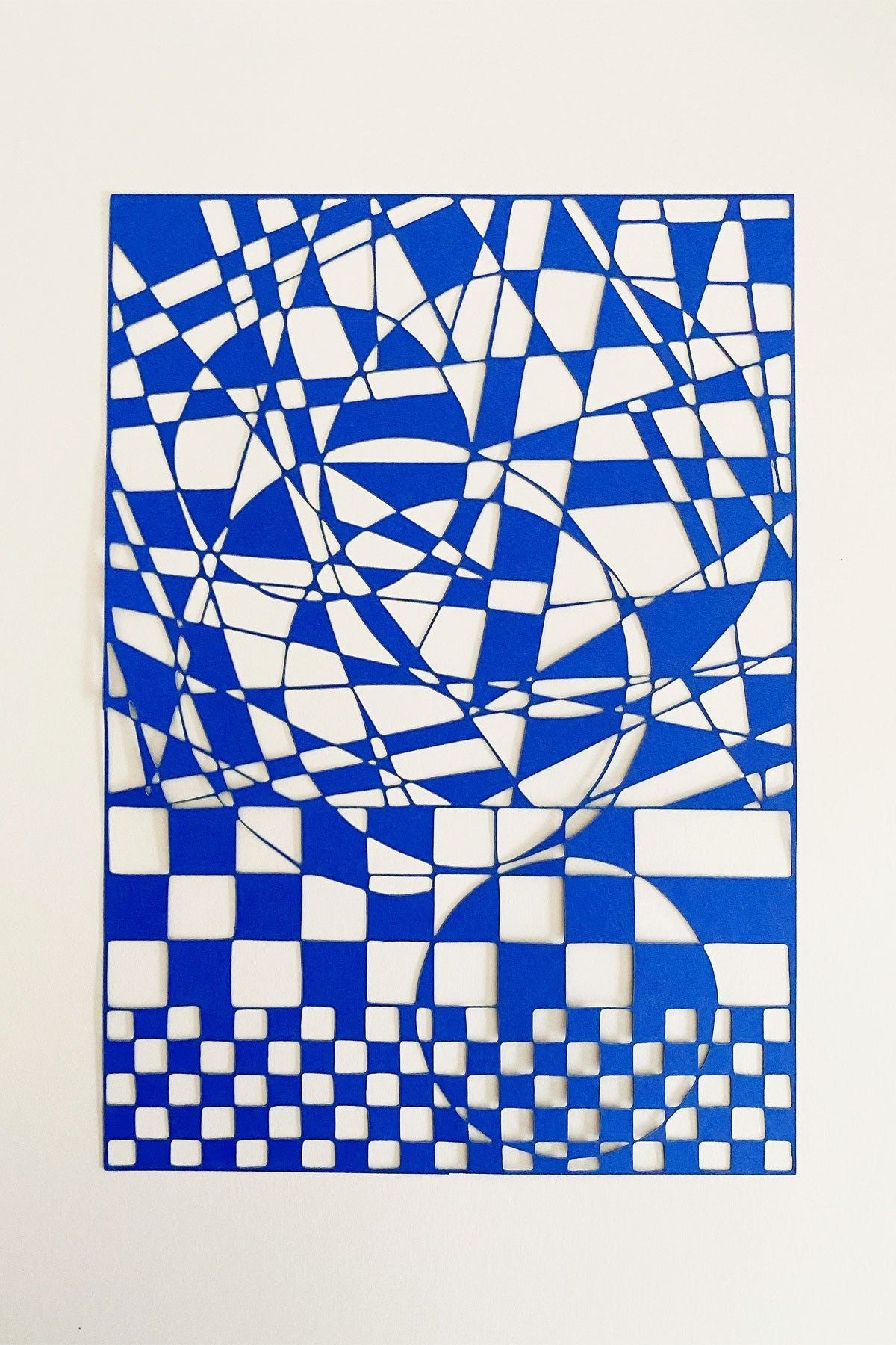 Studio über Papercut A4 Geometrisches Rechteck, blau