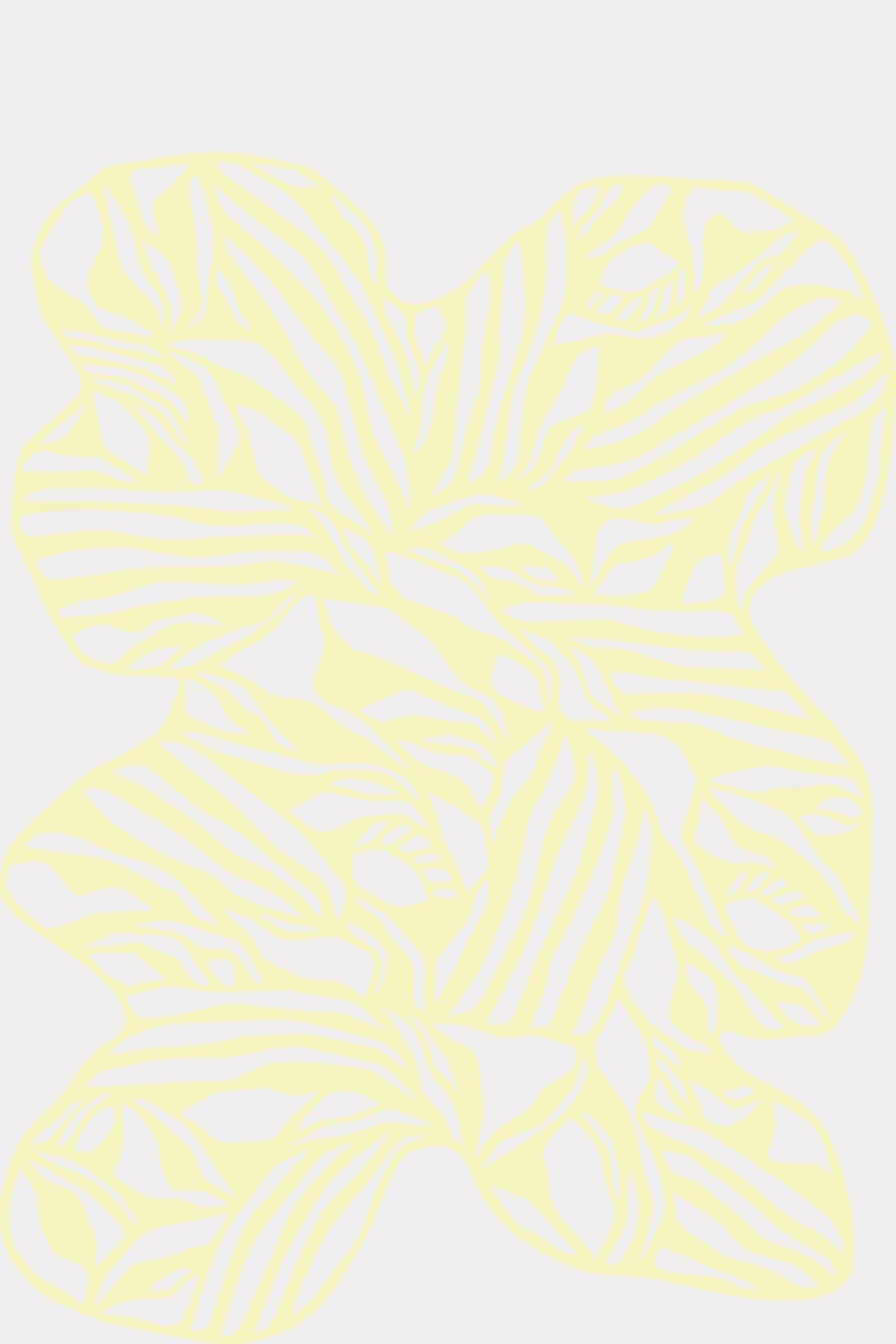 Studio sul rettangolo organico di papercut A4, giallo