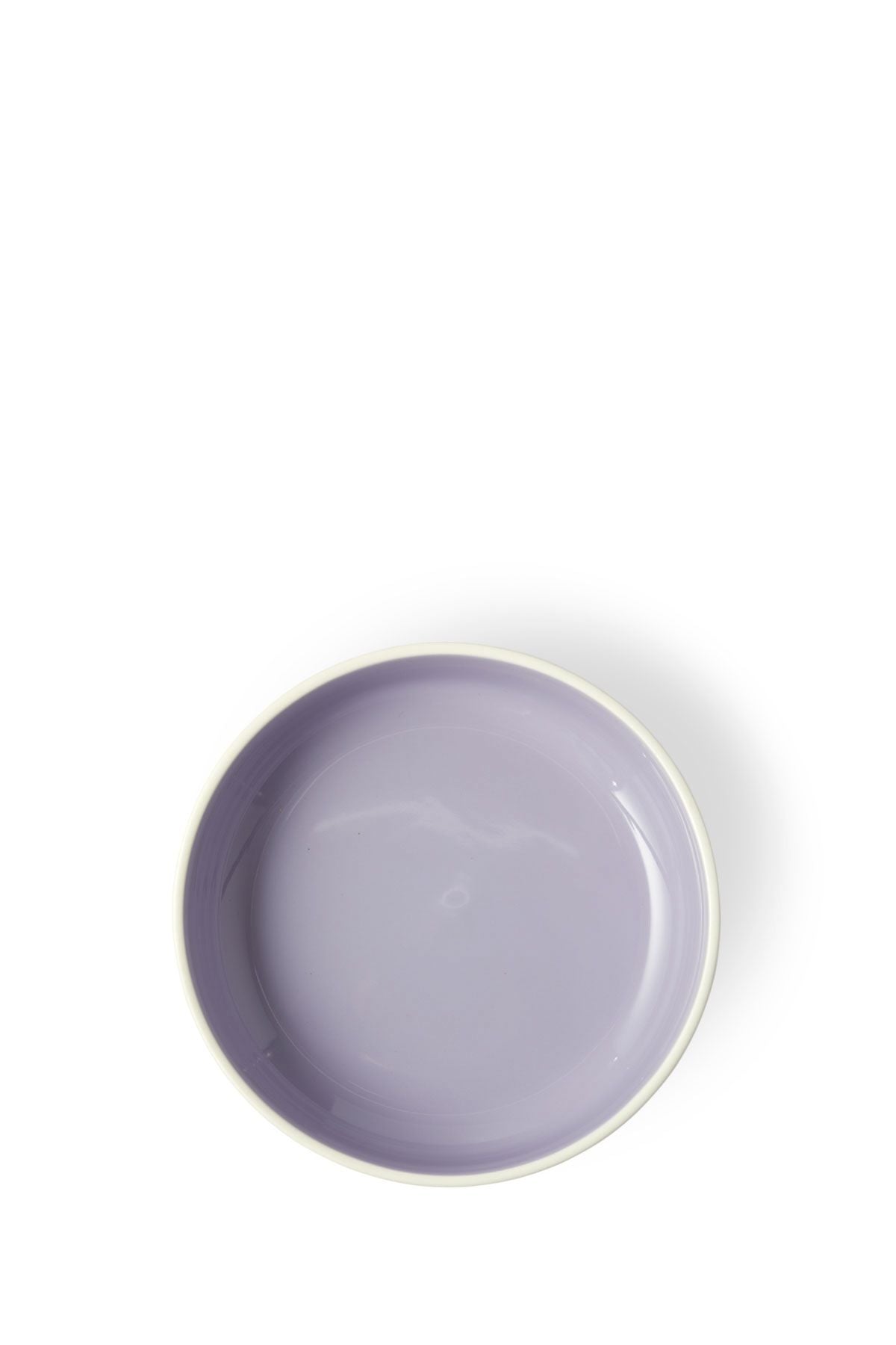 Estudio sobre tazón para servir Clayware, marfil/luz púrpura