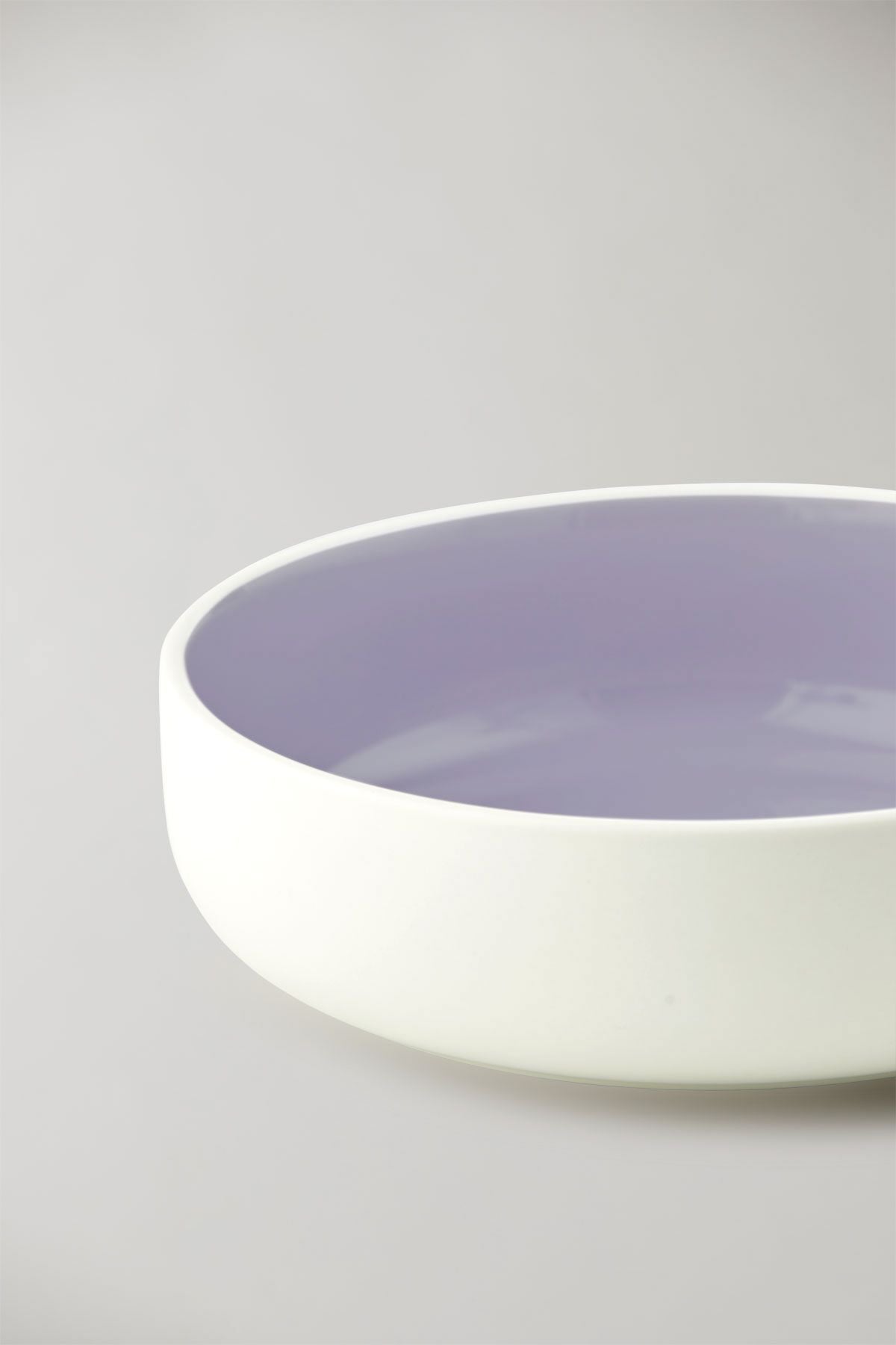 有关粘土碗，象牙/浅紫色的工作室