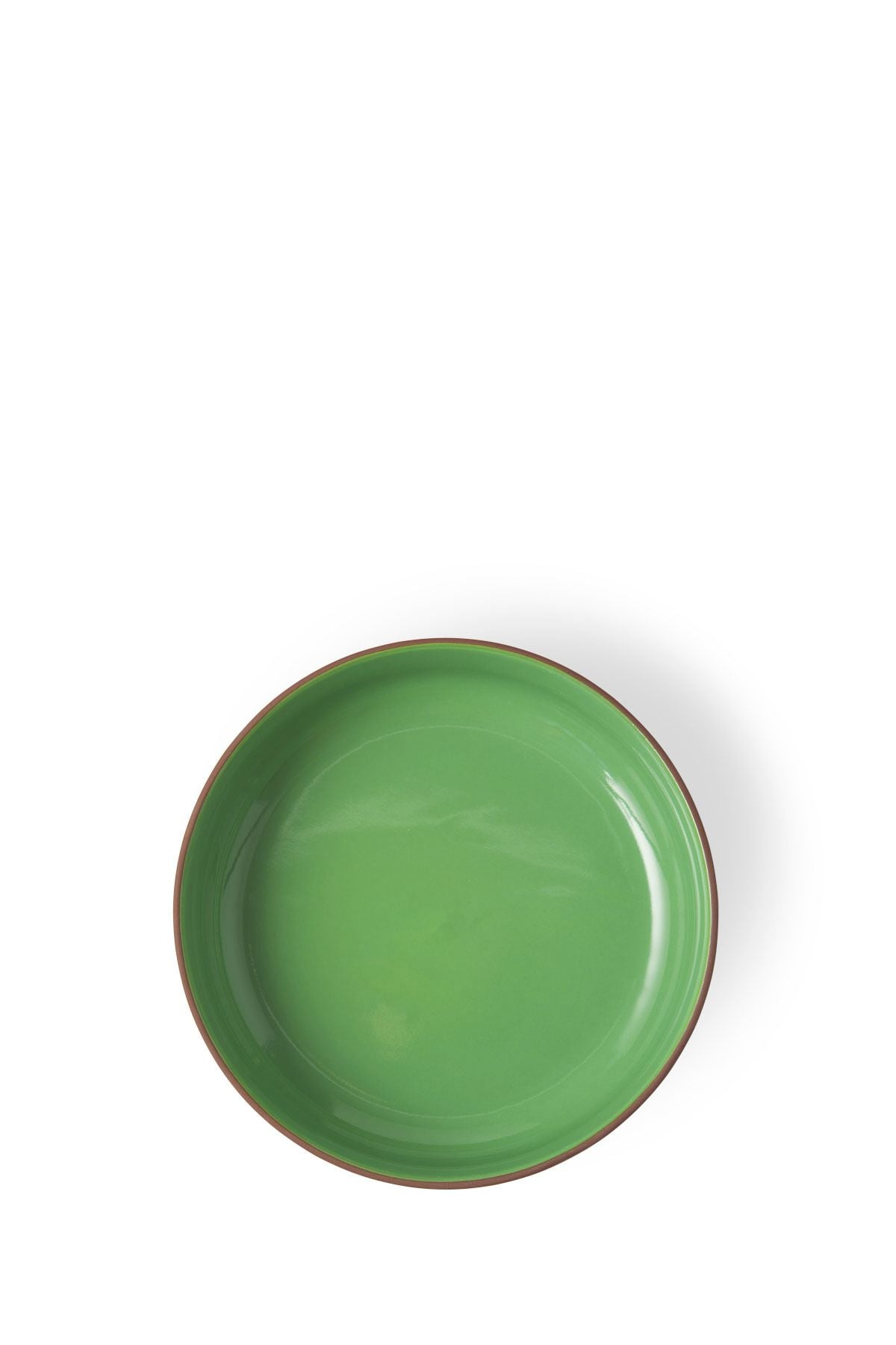 Studio Clayware Serving Bowl, Terracotta/Green