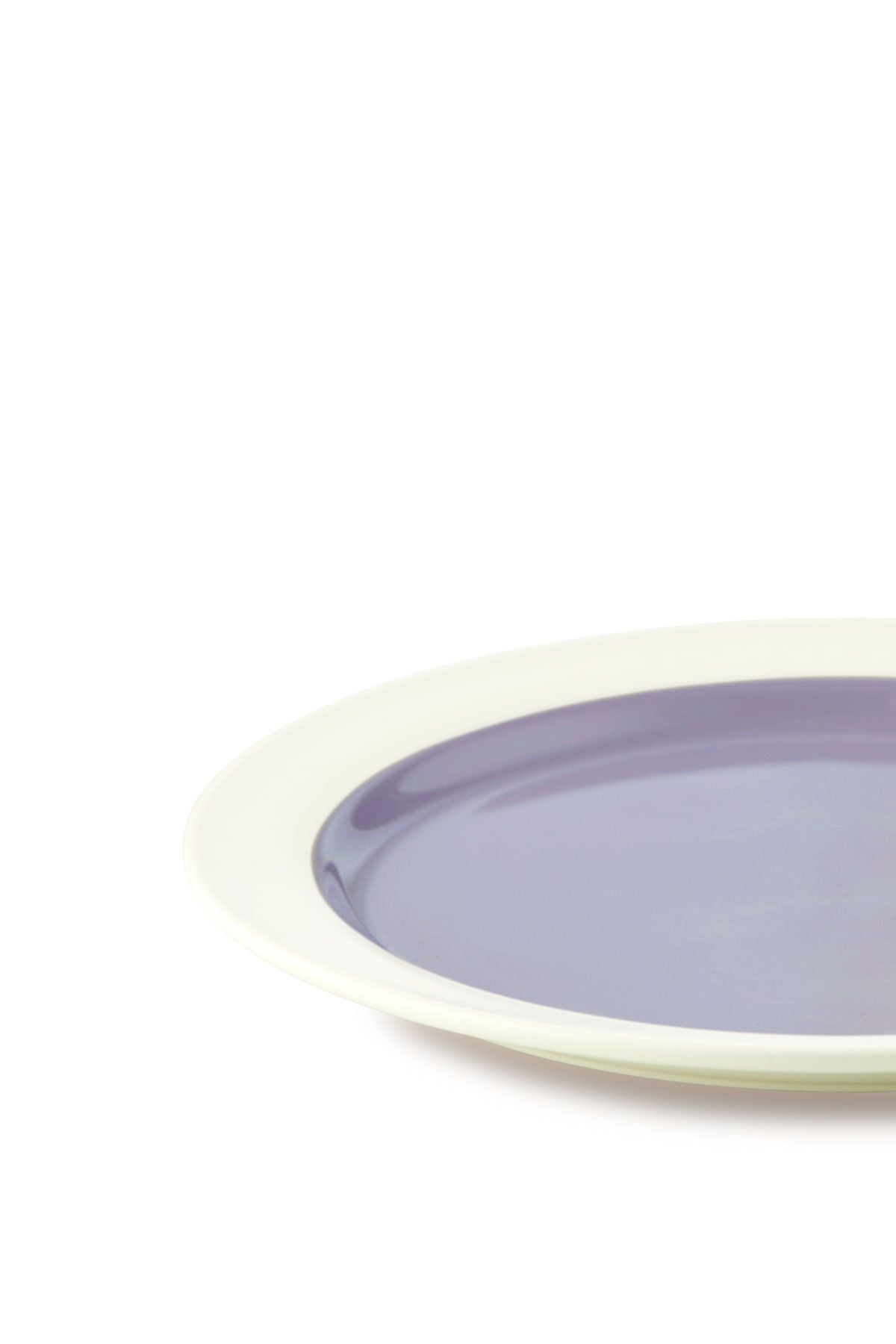 Studio About Clayware Set Of 2 Plates Large, Ivory/Light Purple