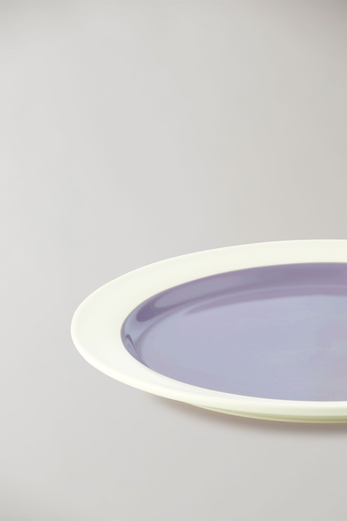 Studio About Clayware Set Of 2 Plates Large, Ivory/Light Purple