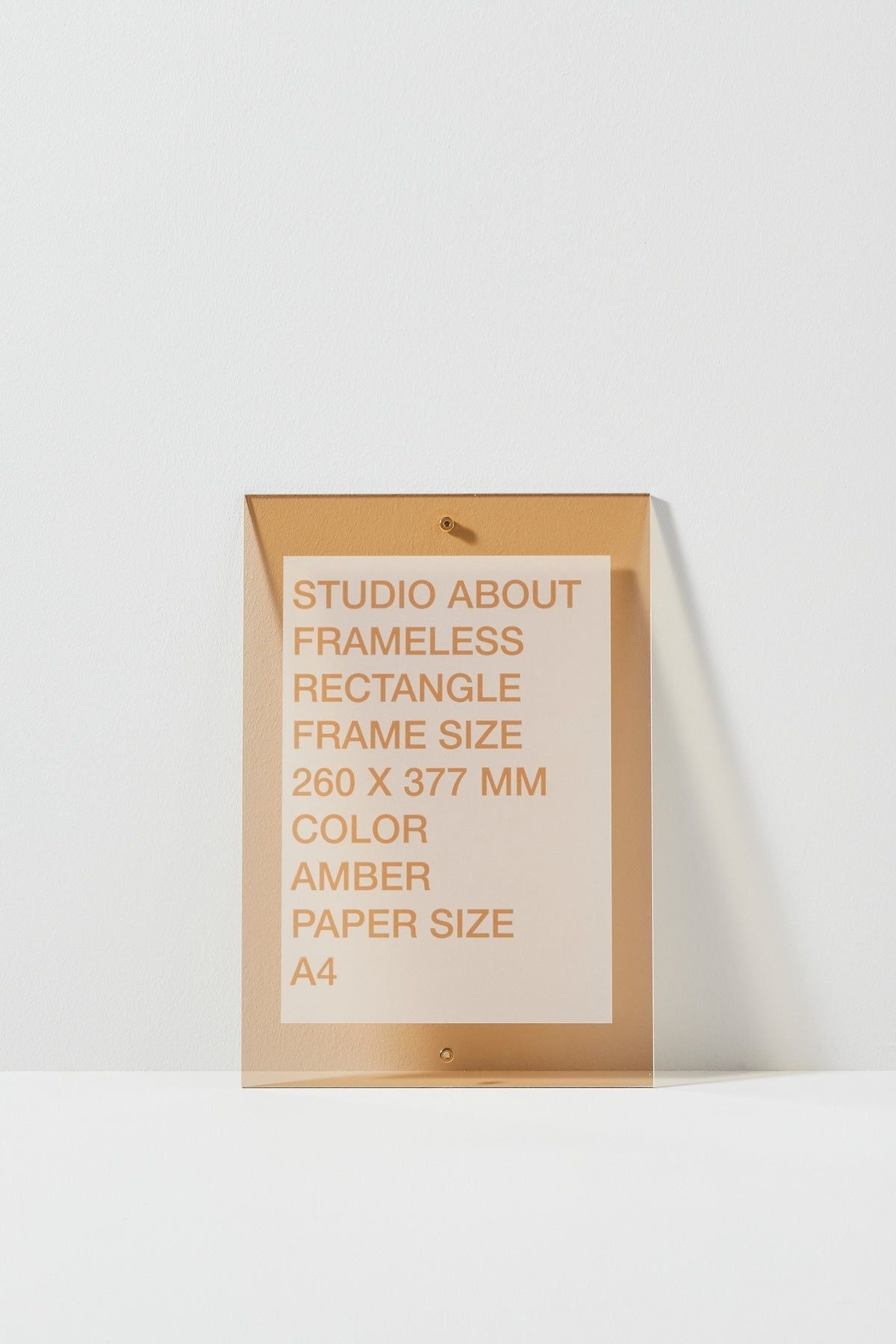 Studio over frameless frame A4 -rechthoek, Amber