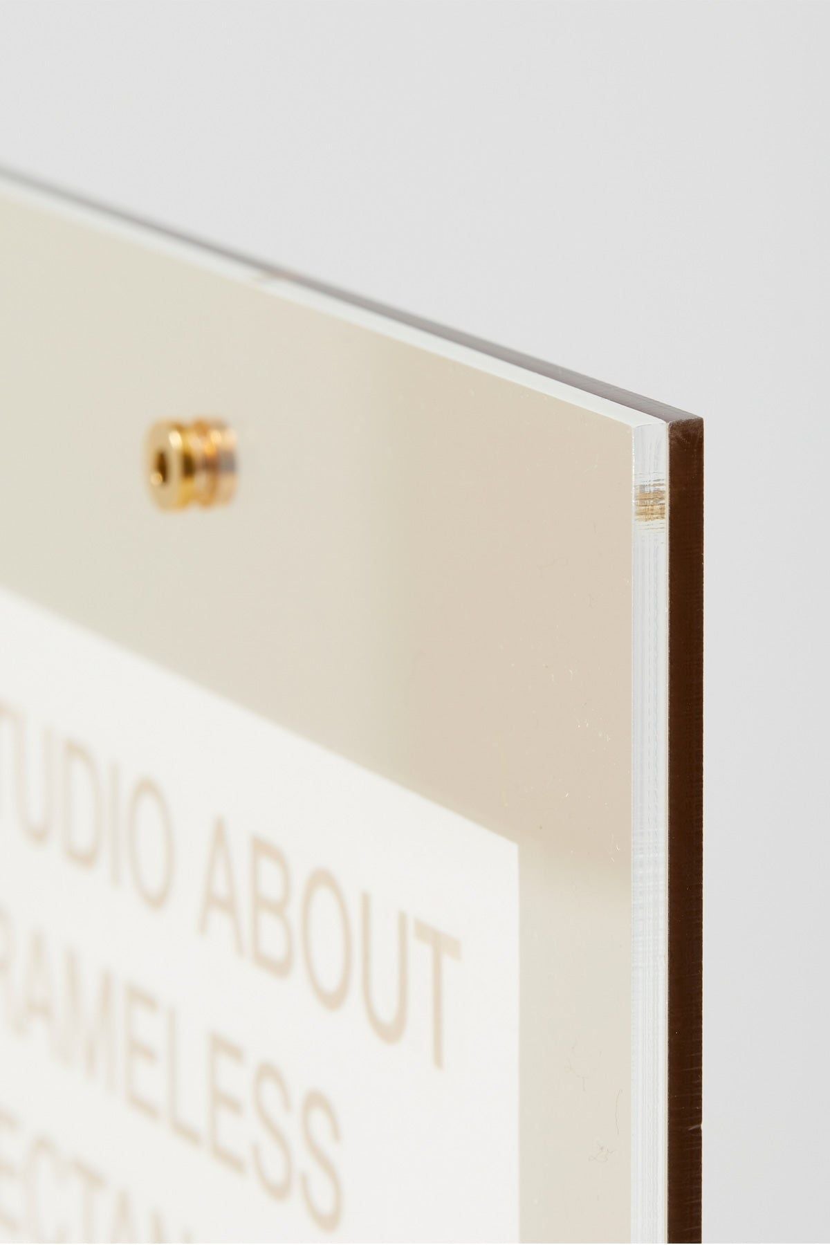 Studio sur le cadre sans cadre A4 rectangle, ambre