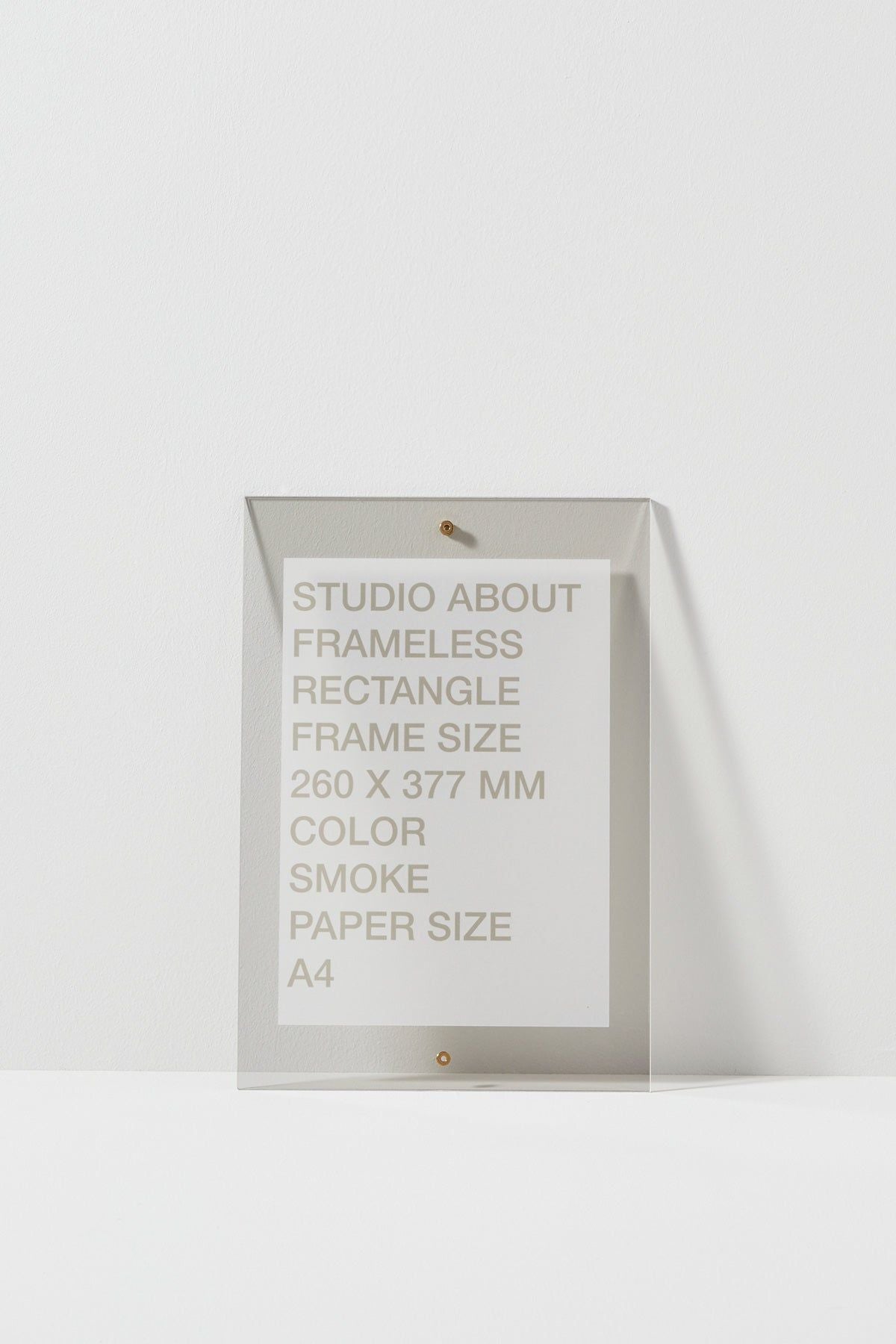 Studio About Frameless Frame A4 Rectangle, Smoke