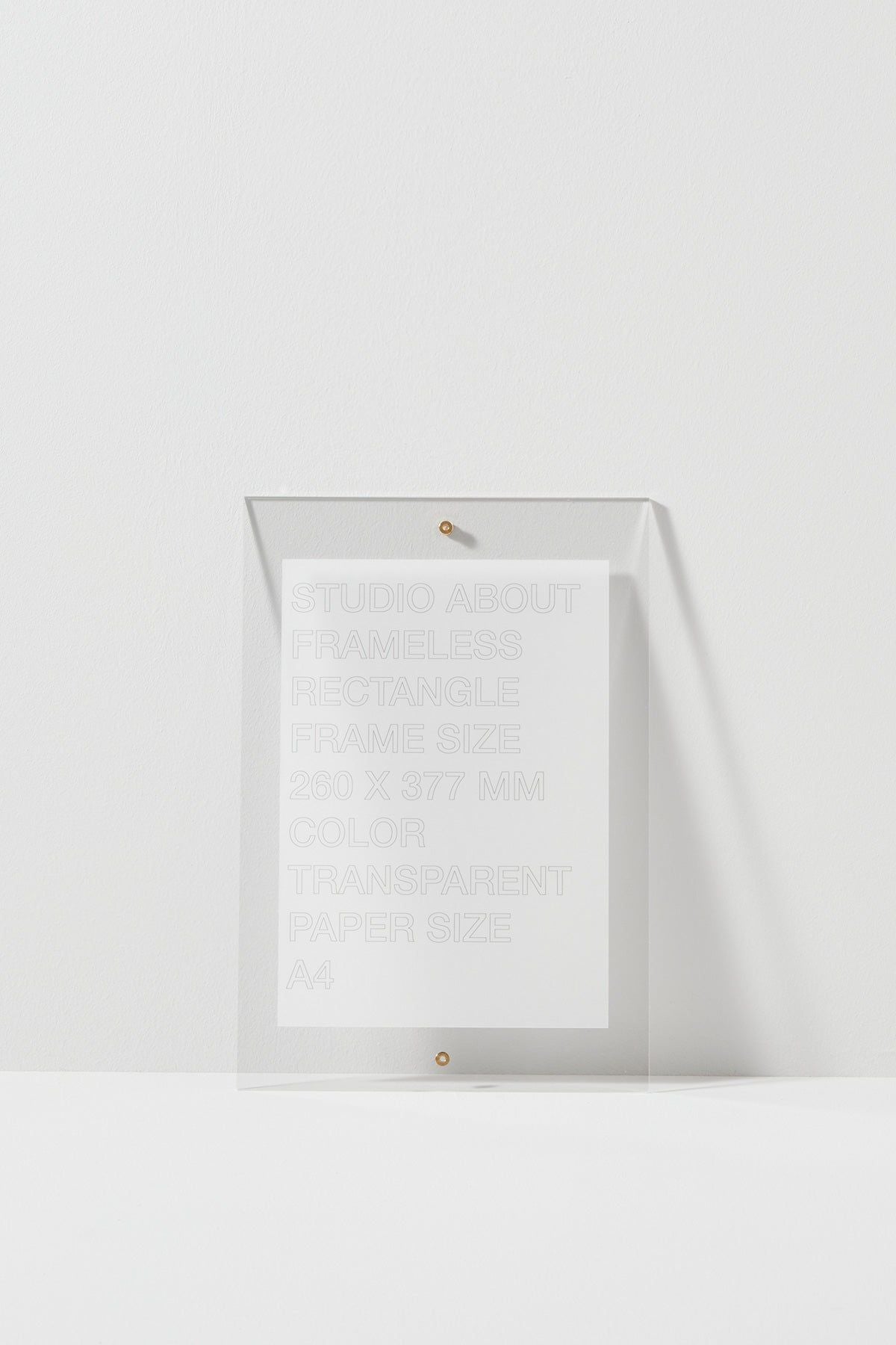 Studio over frameless frame A4 -rechthoek, transparant