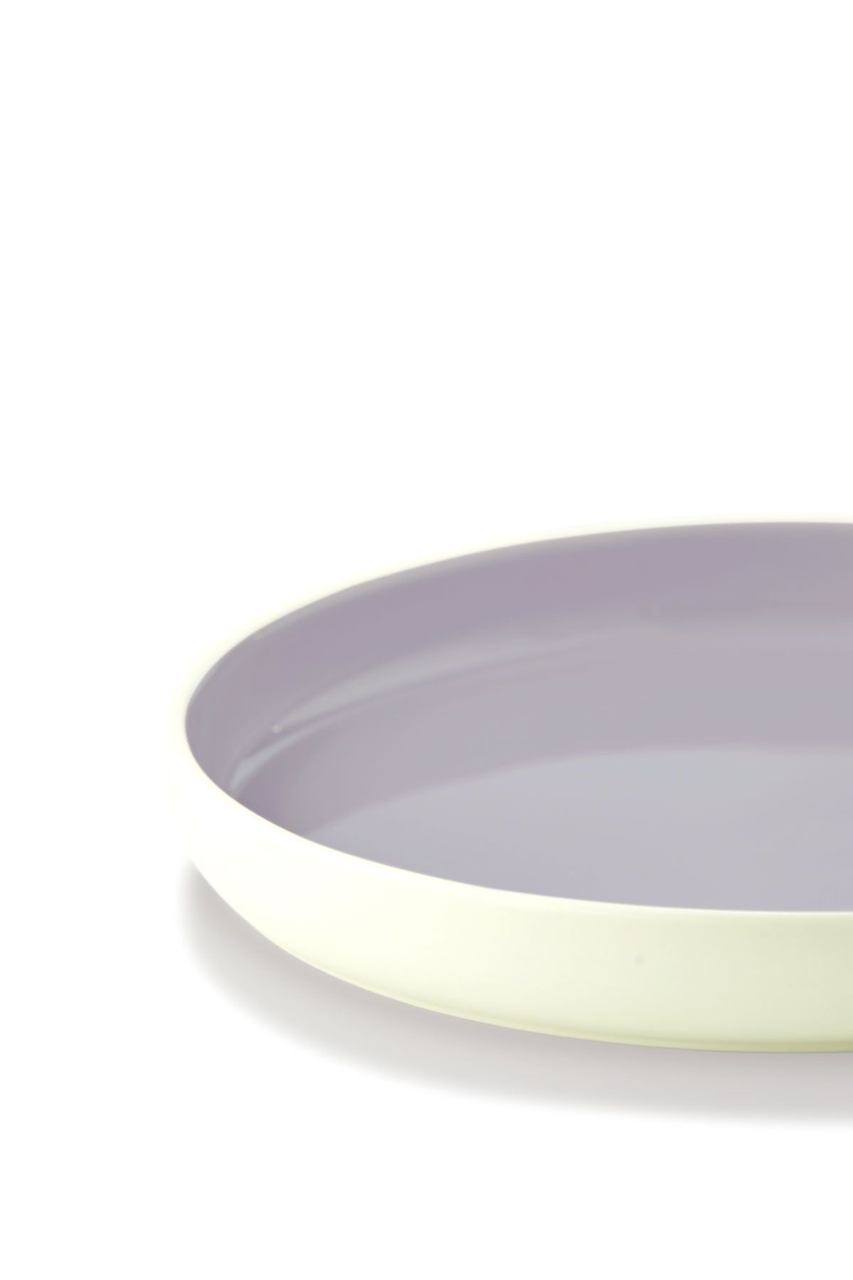 Studio About Clayware Serving Dish, Ivory/Light Purple