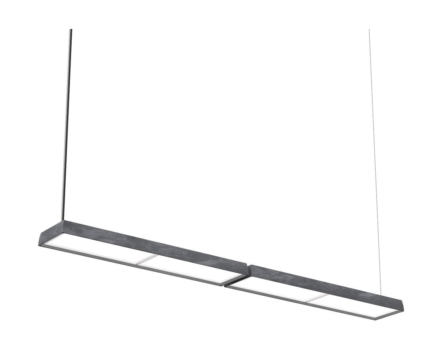 Louis Poulsen LP Slim Box Lampe suspendue double4828 Lumens Dali, aluminium sombre