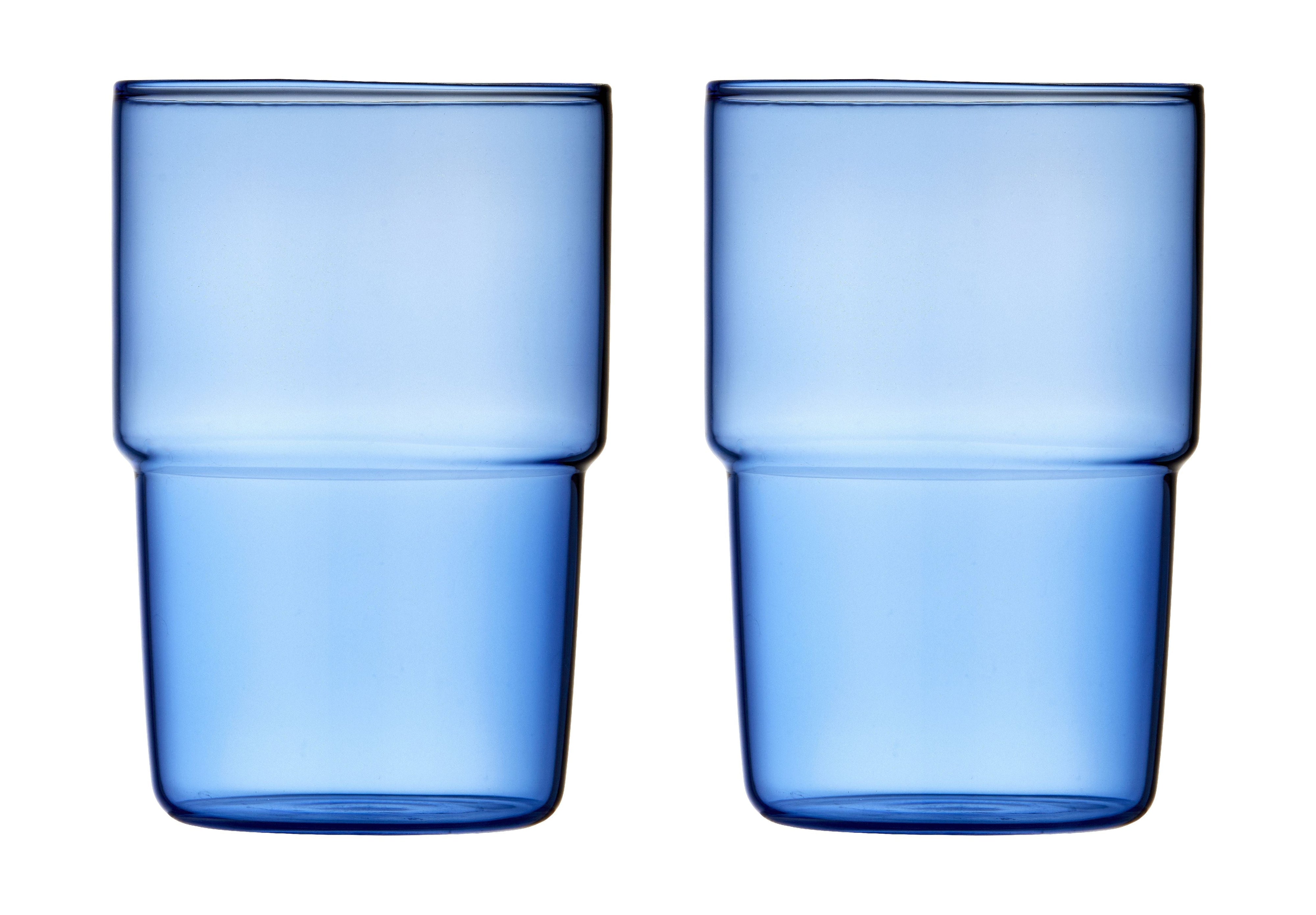Lyngby Glas Torino Drinking Glass 40 Cl 2 st, blått