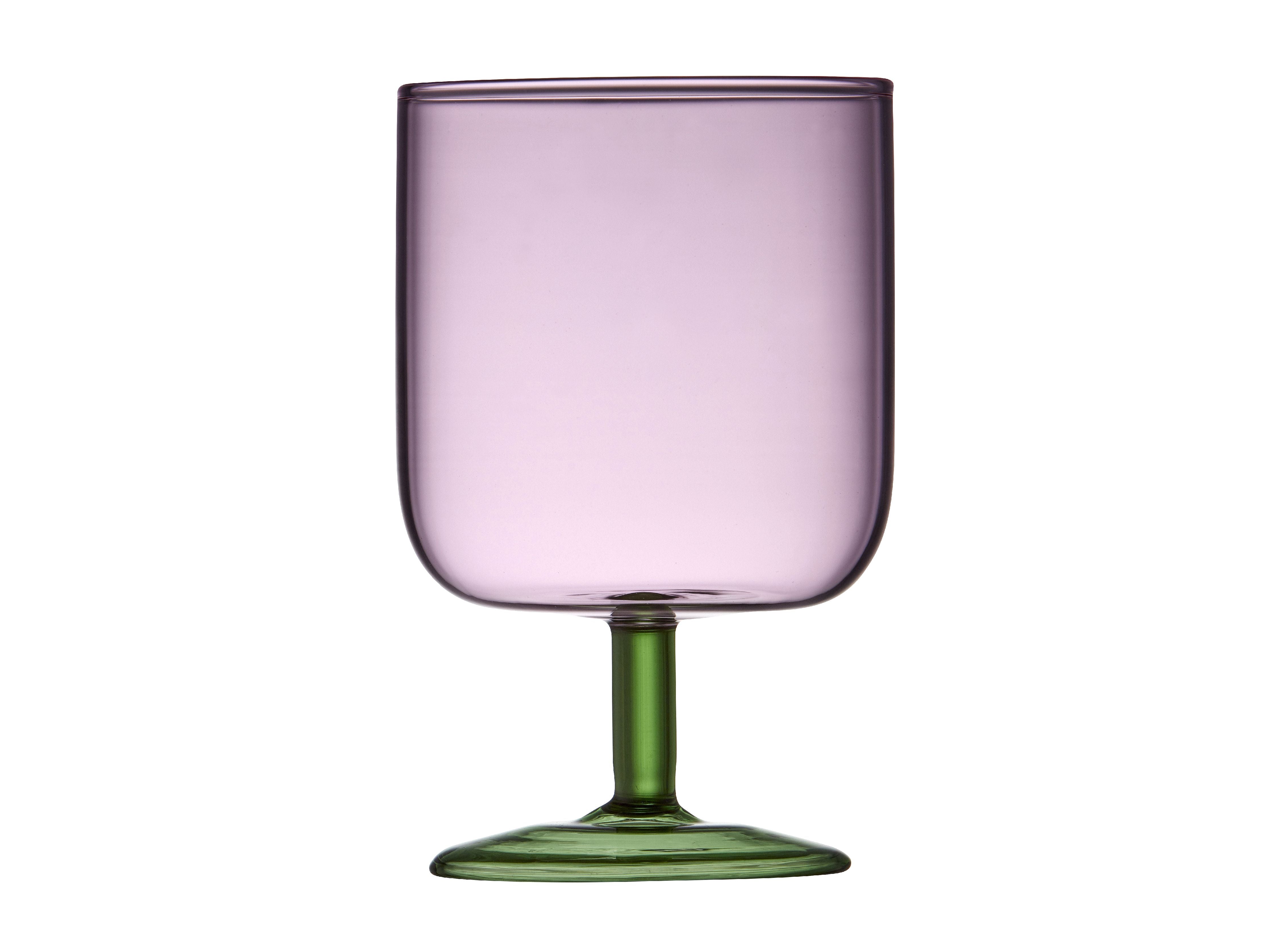 Lyngby Glas Torino Wine Glass 30 CL 2 -pc's, roze/groen