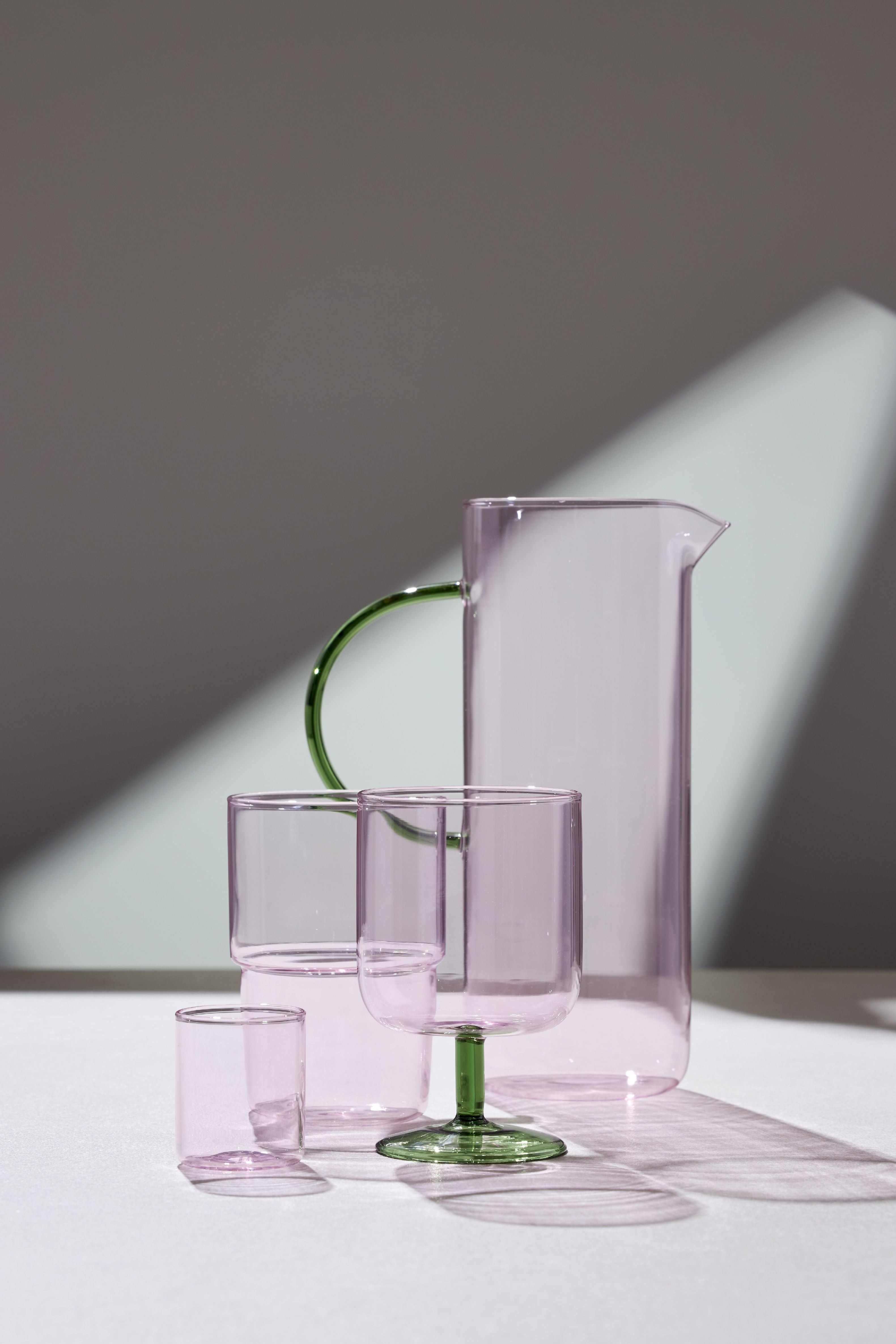 Lyngby Glas Puche en verre Torino 1,1 L, rose / vert