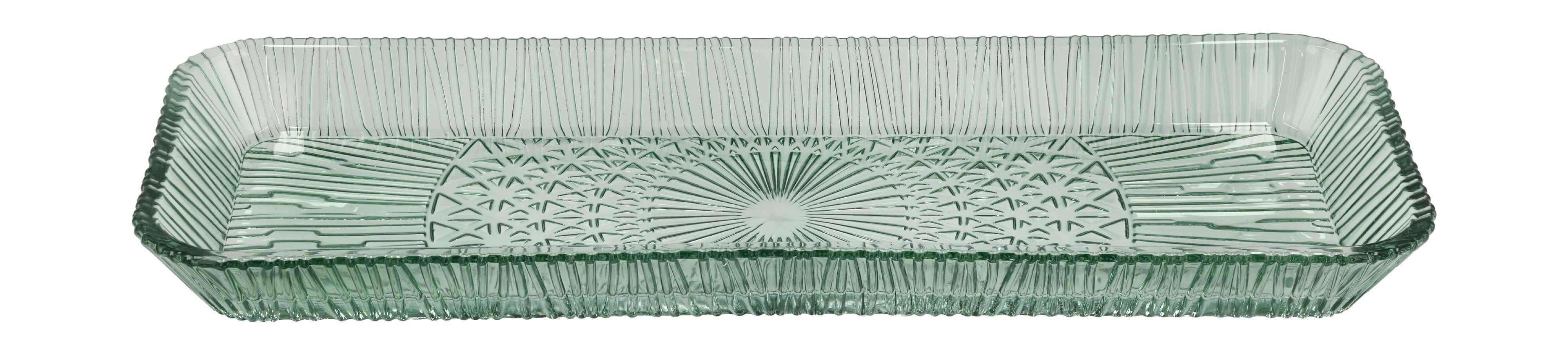 Bitz Kusintha serveerschaal rechthoekig 38 x 14 x 3 cm, groen