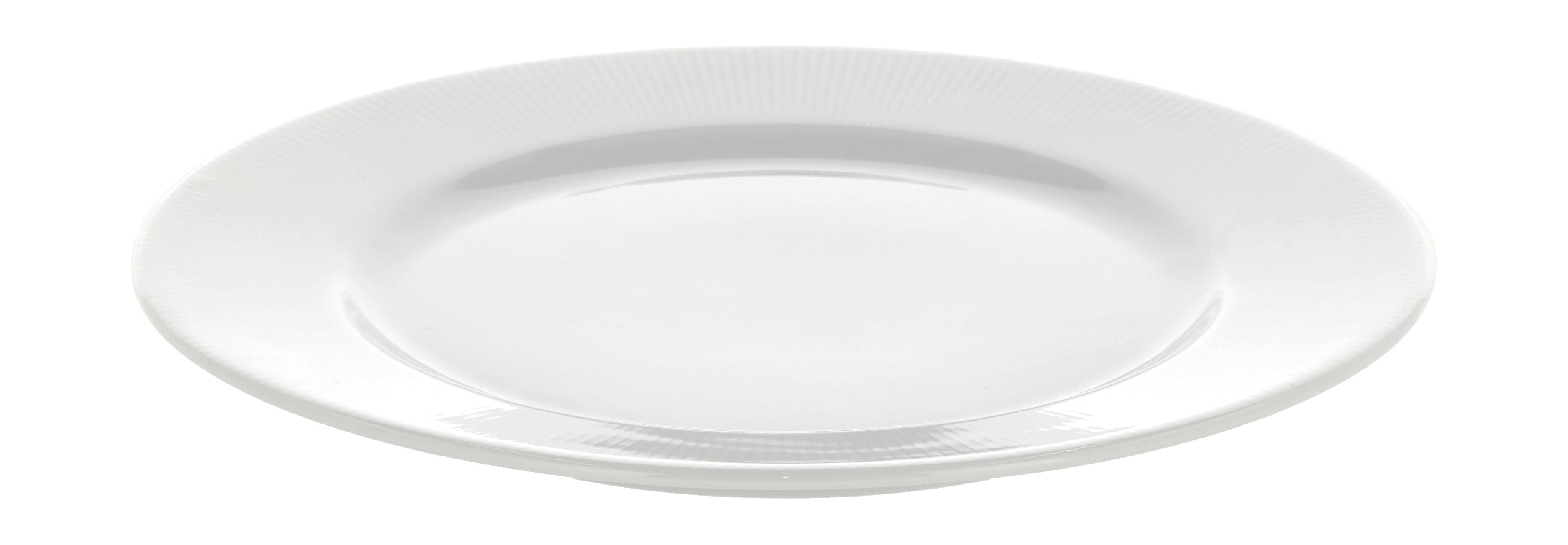 Piatto piatto di eventuali di eventuali di pilasio con cerchio Ø22 cm, bianco