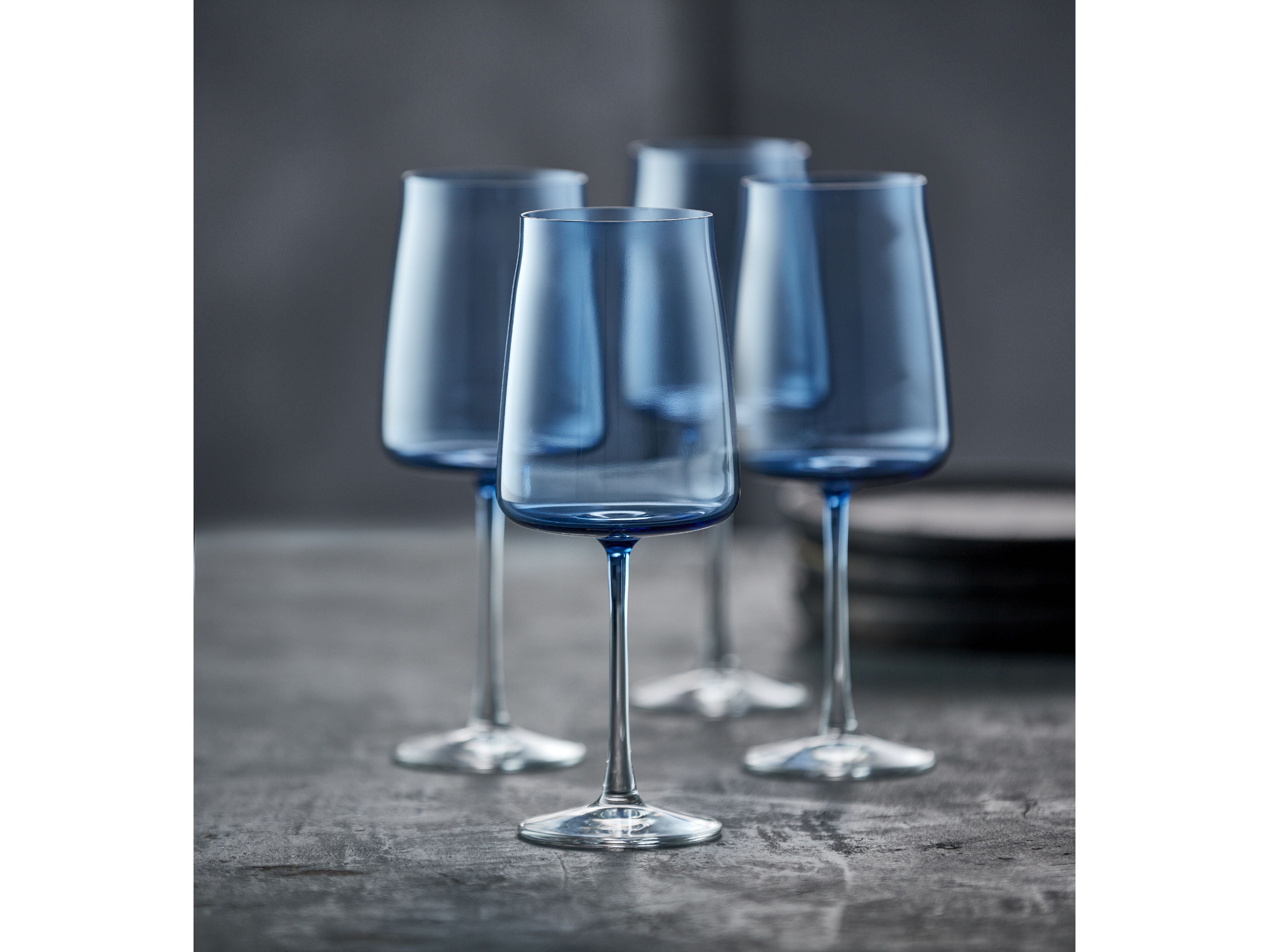 Lyngby Glas Krystal Zero Red Wine Verre 54 CL 4 PCS, Bleu
