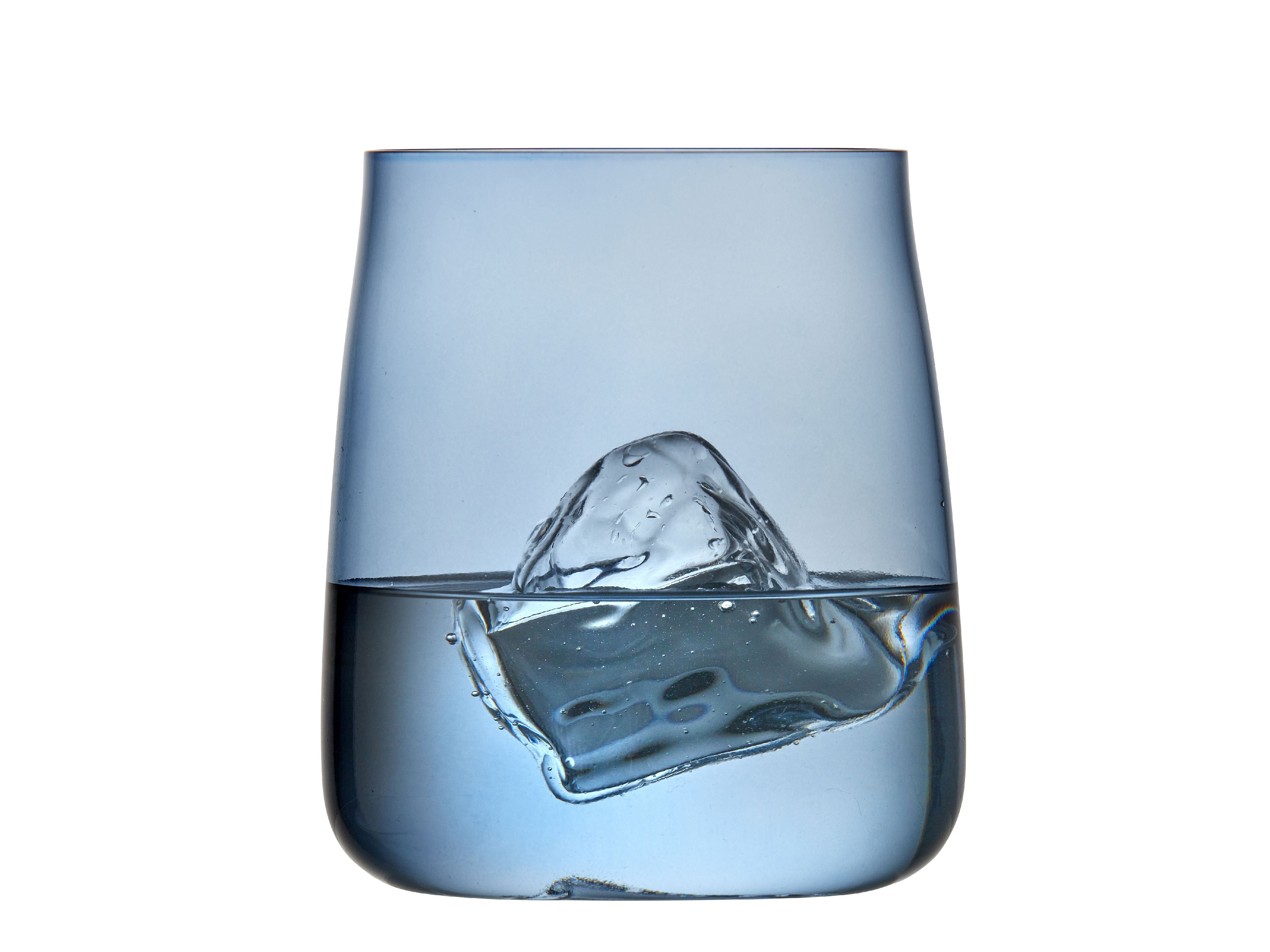 Lyngby Glas Krystal零水杯42 Cl 4 PC，蓝色