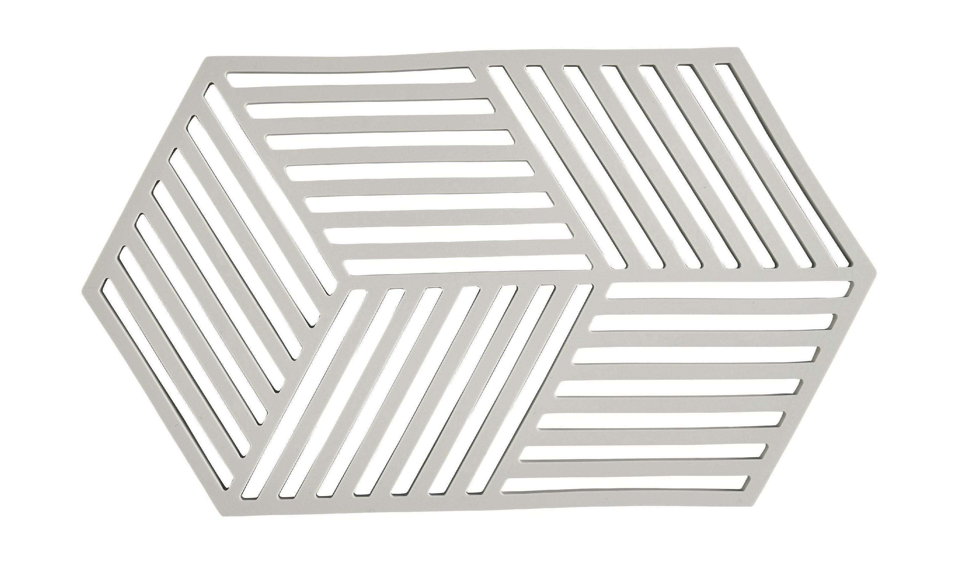 Zona Dinamarca Hexagon Trivet 24 x 14 x 0,9 cm, gris cálido