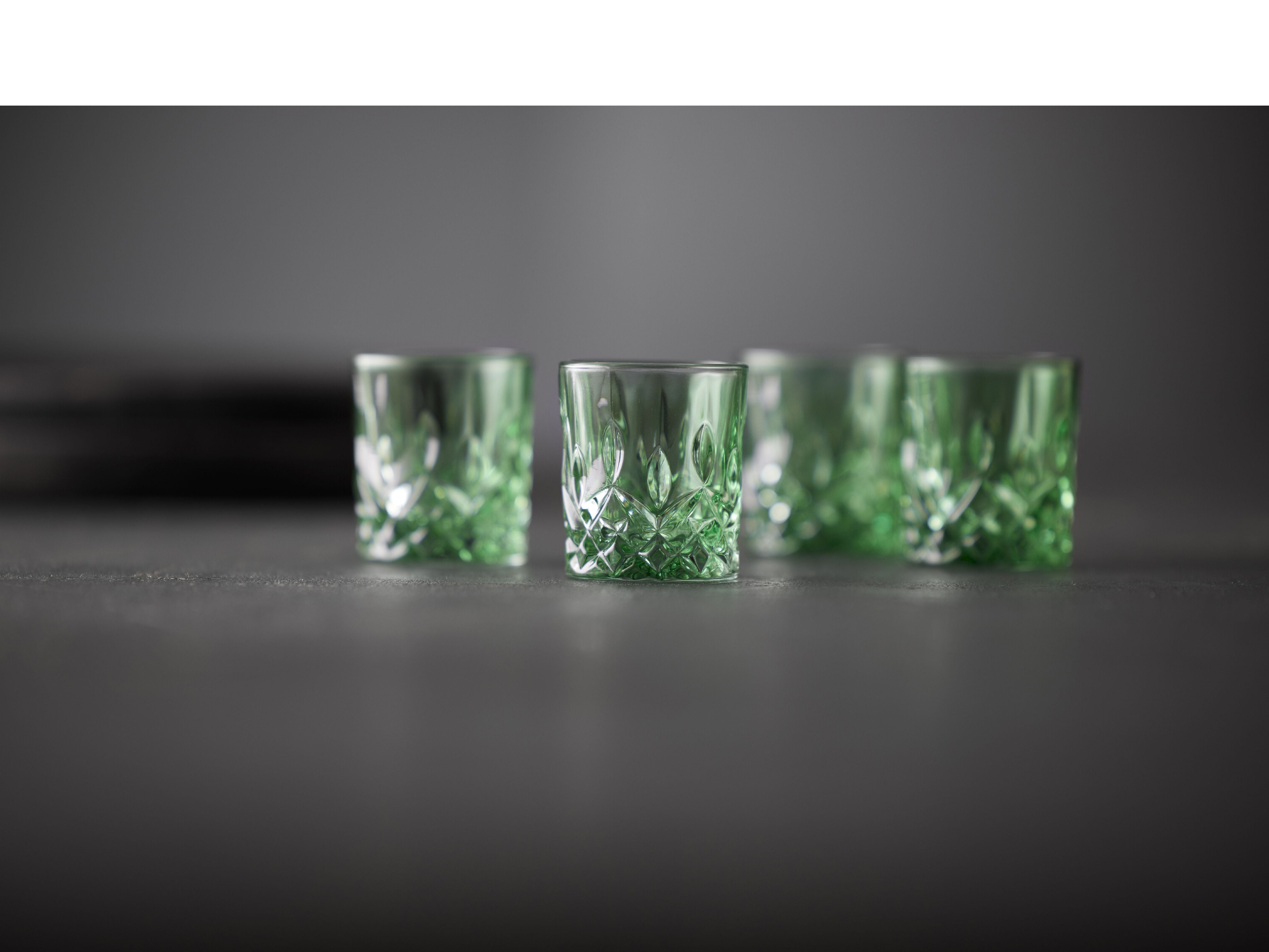Lyngby Glas Sorrento Shot Glass 4 Cl 4 Pcs., Grøn