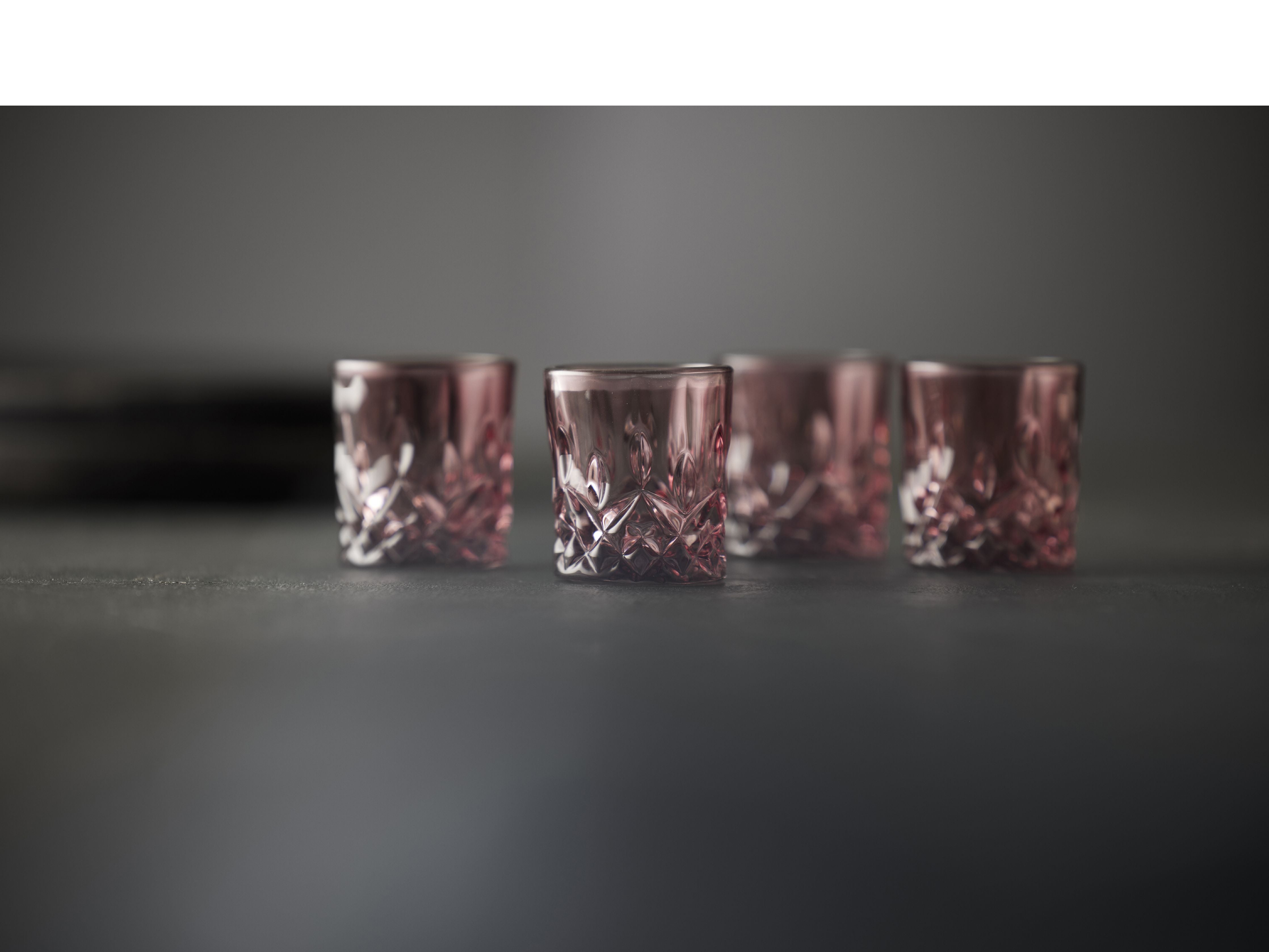 Lyngby Glas Sorrento Shot Glass 4 Cl 4 PC。，粉红色