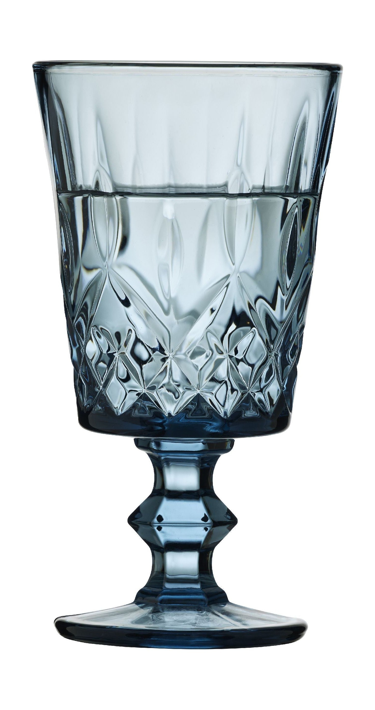 Lyngby Glas Sorrento vinglas 29 cl 4 st, blått