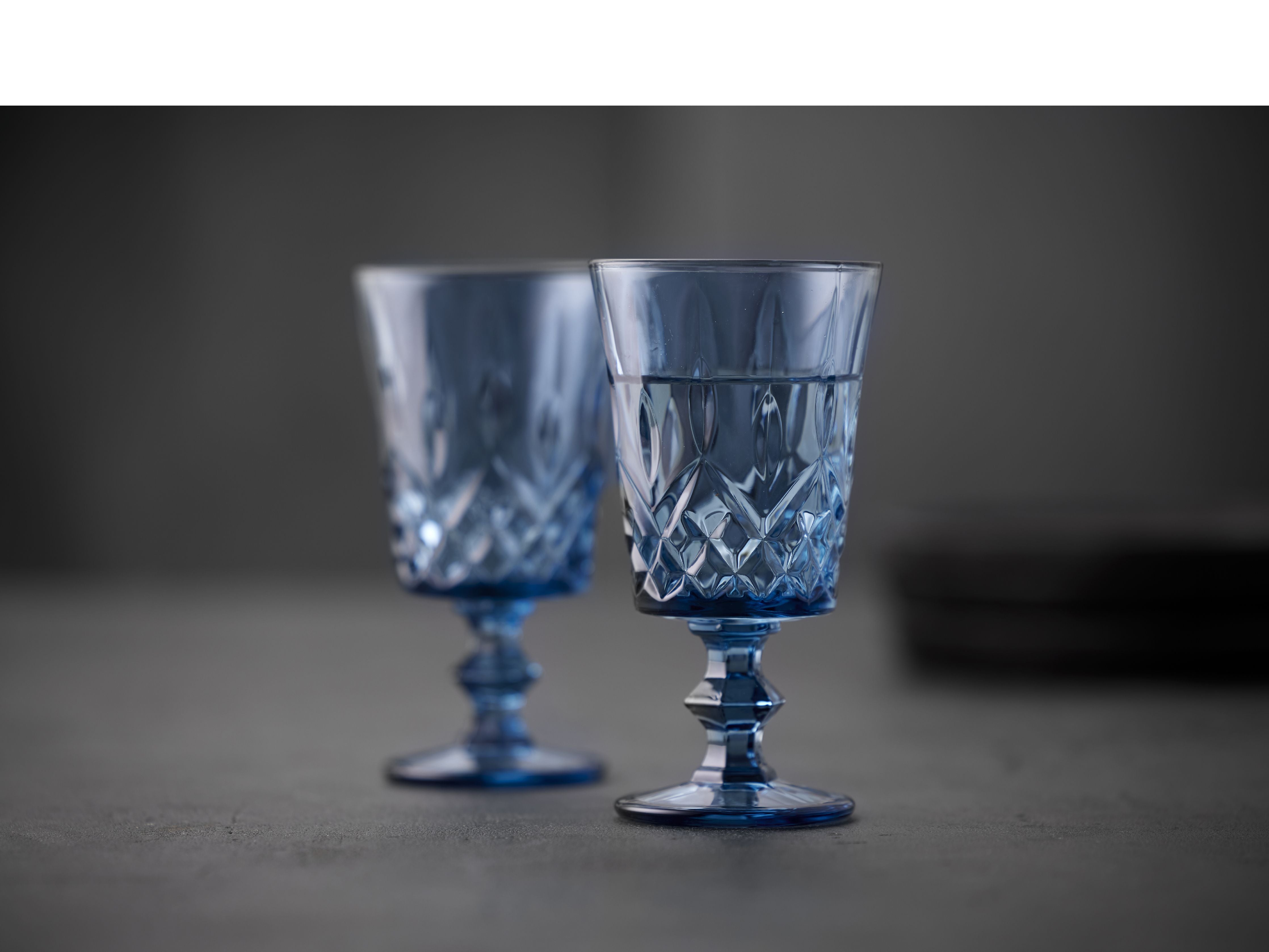 Lyngby Glas Sorrent -Weinglas 29 Cl 4 PCs., Blau