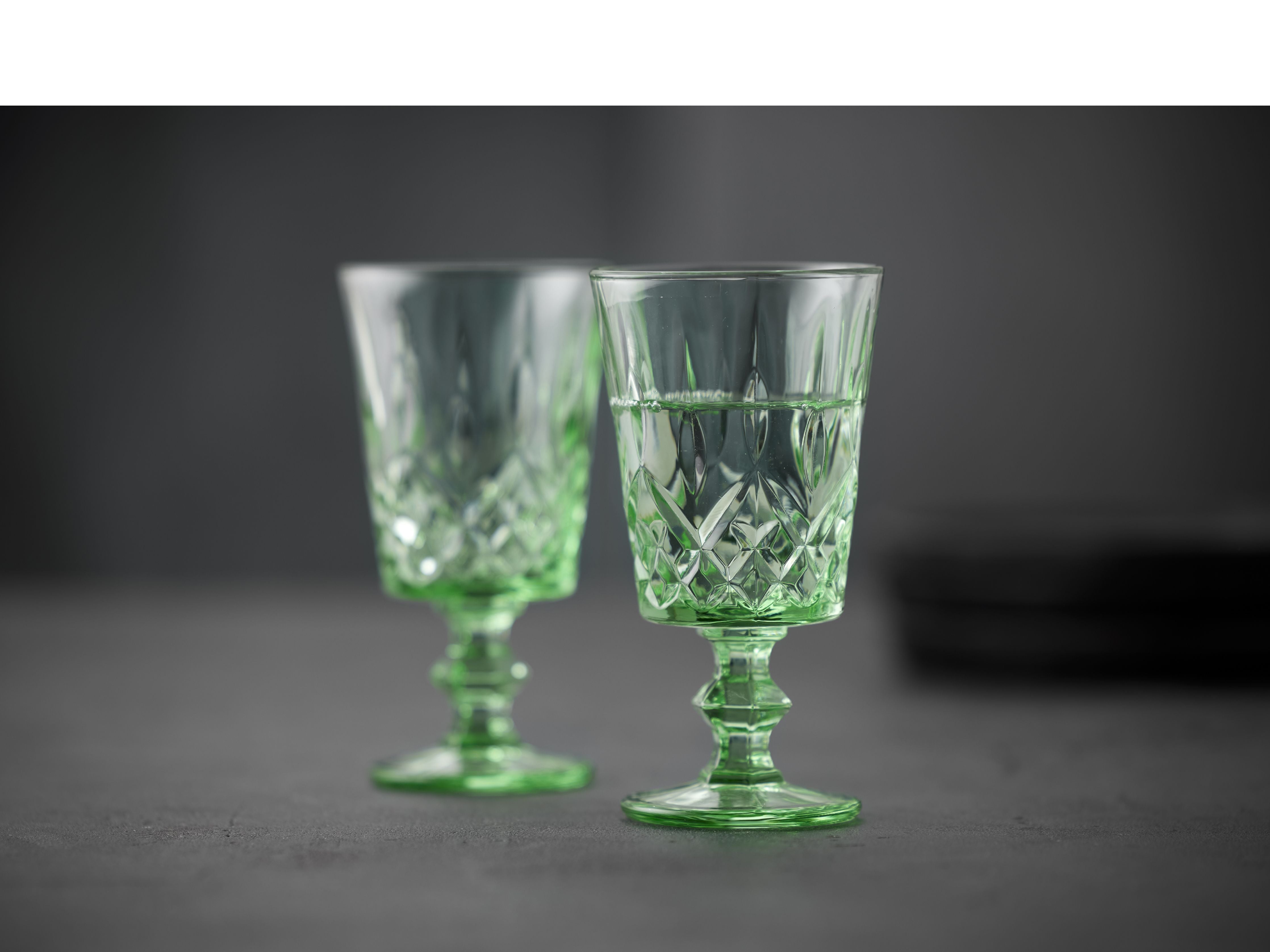 Lyngby Glas Sorrento酒杯29 Cl 4 PC。，绿色