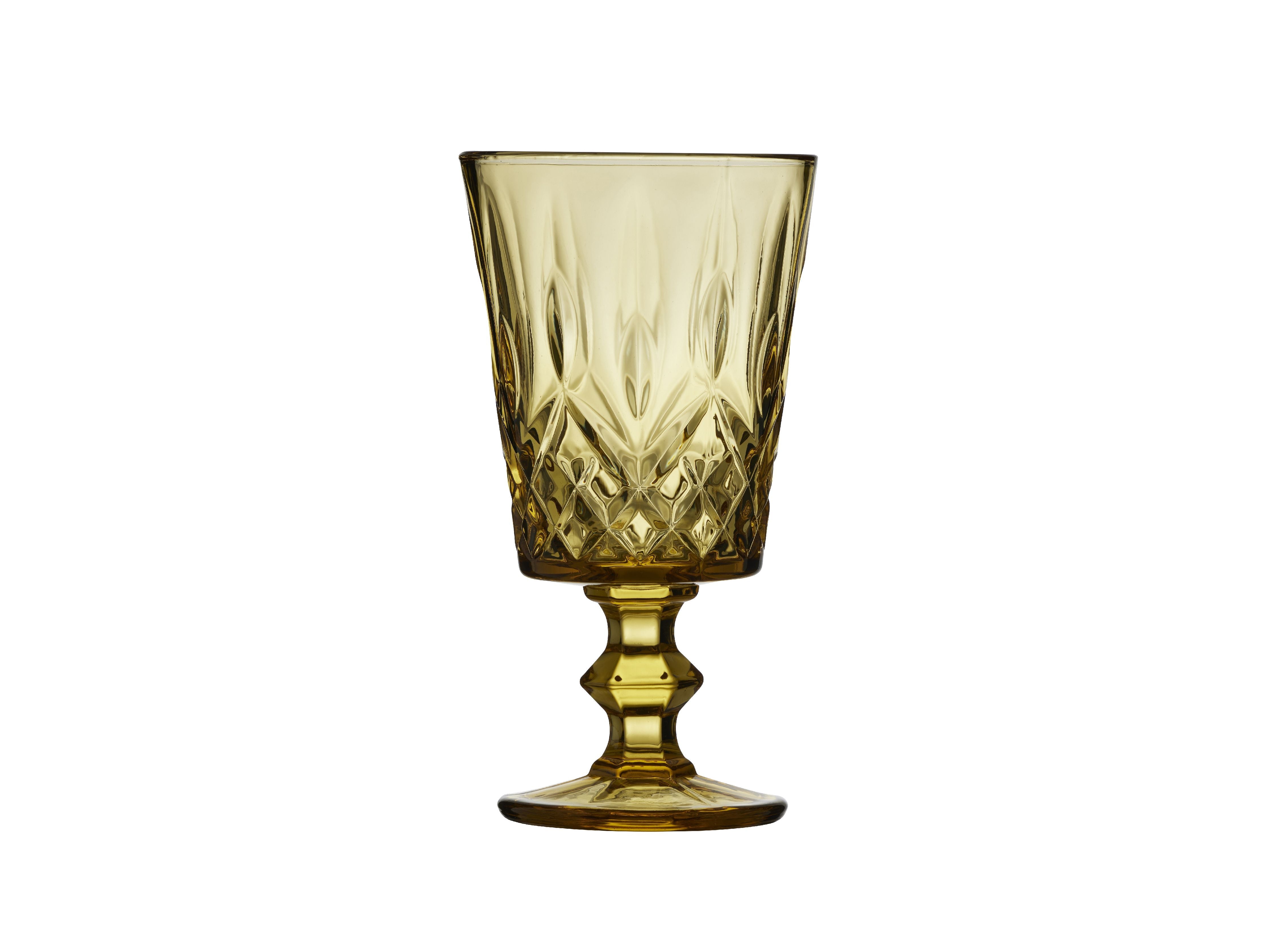 Lyngby Glas Sorrento酒杯29 Cl 4 PC。，琥珀色