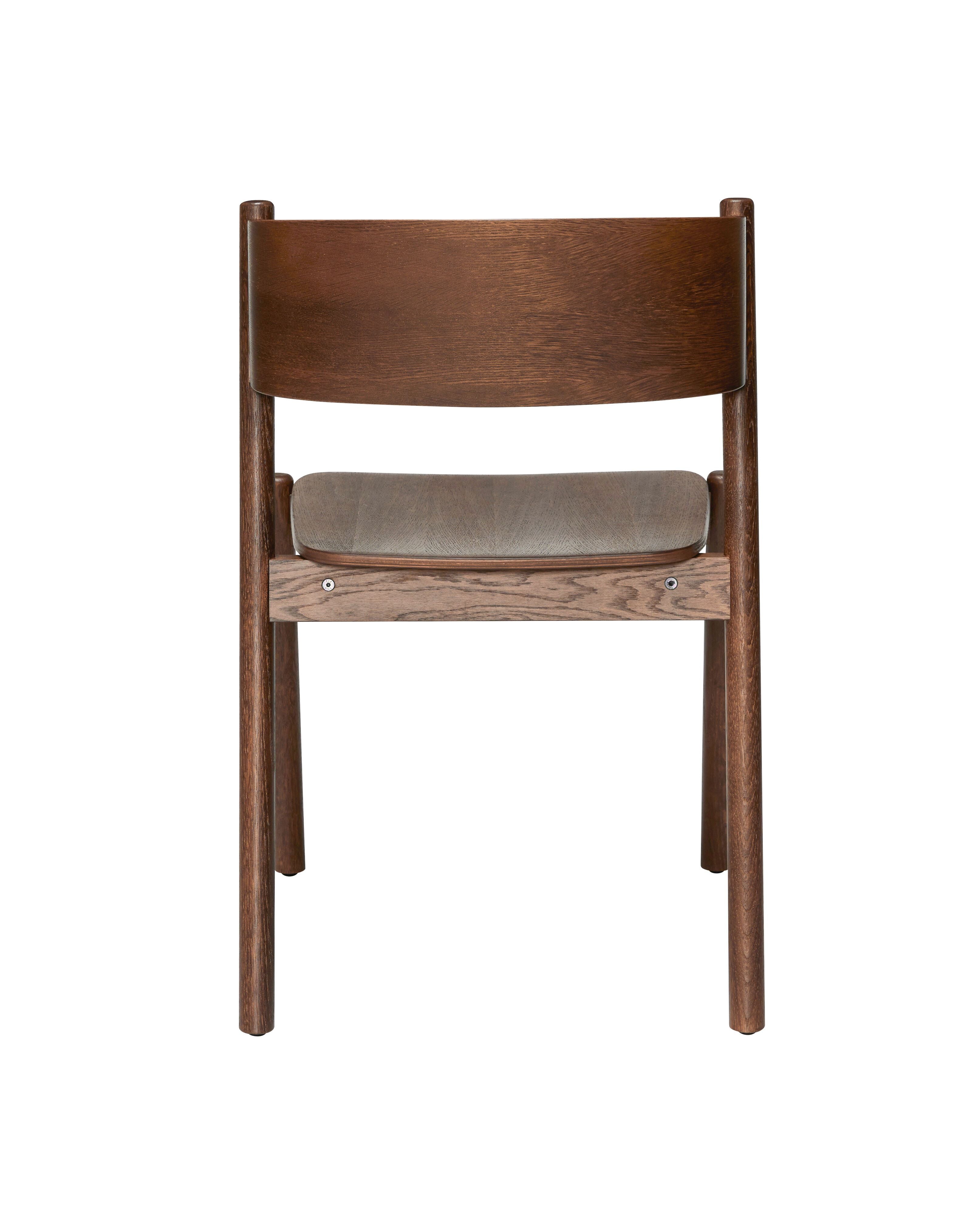 Hübsch Oblique Dining Chair, Dark Brown