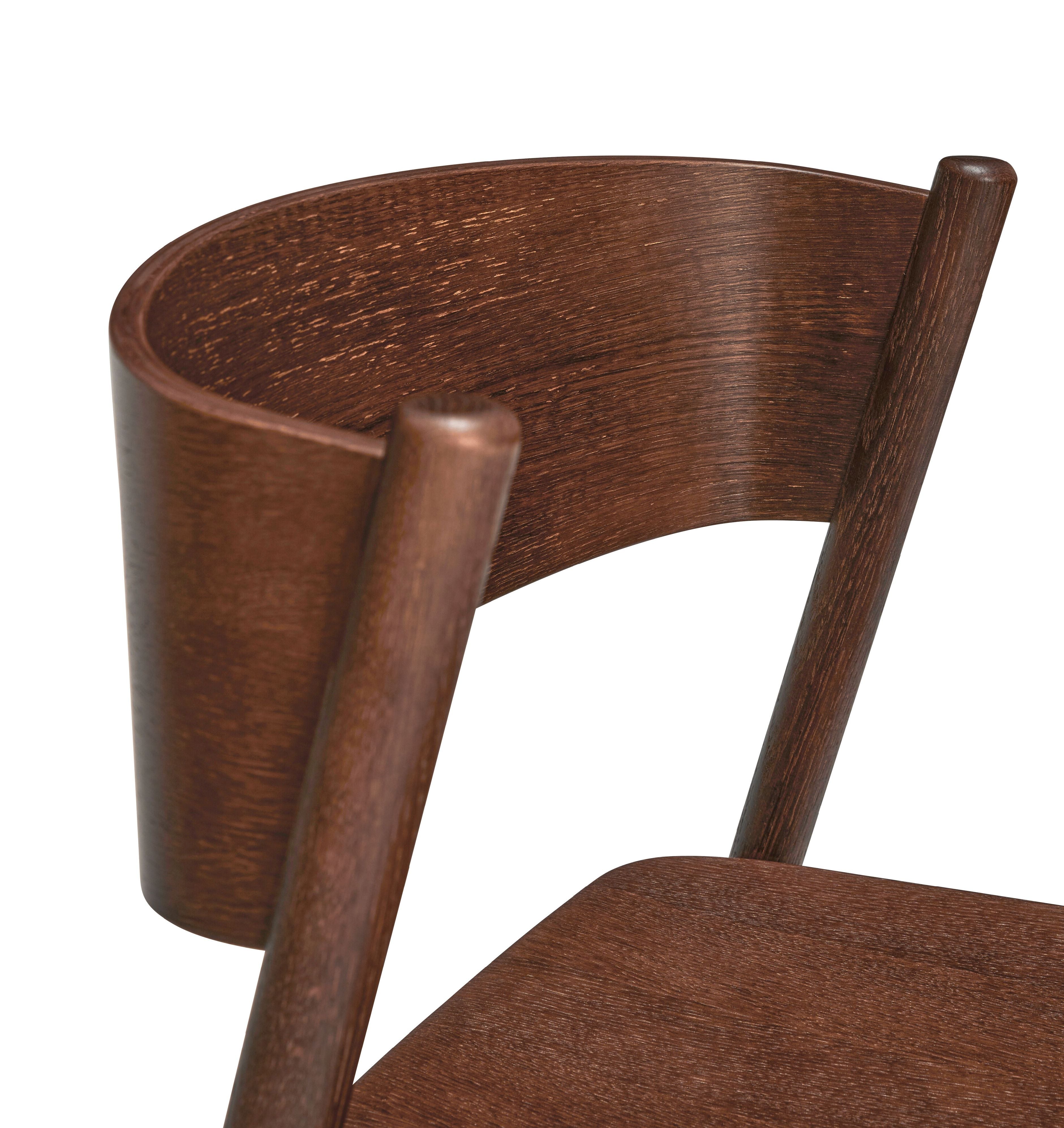 Hübsch Oblique Dining Chair, Dark Brown