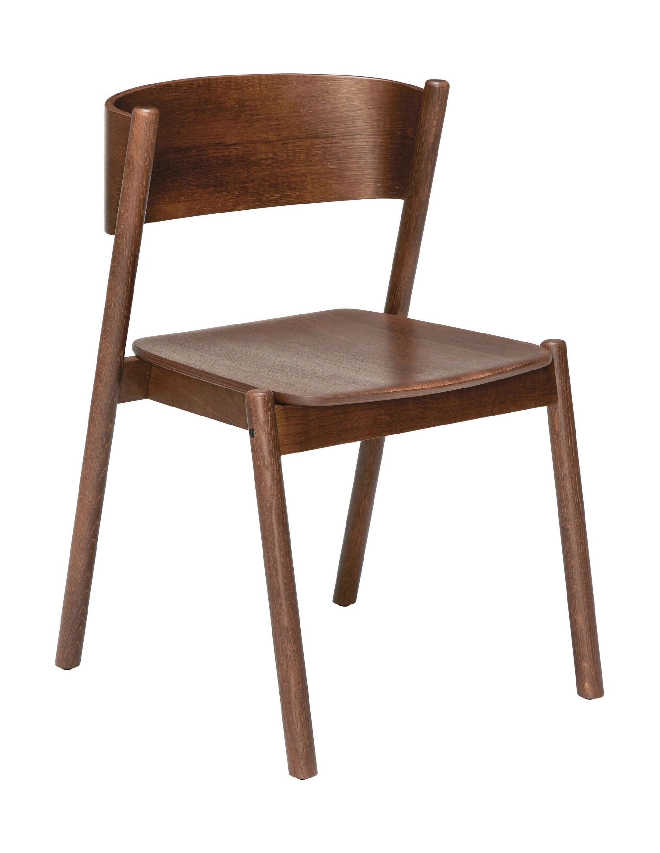 Hübsch斜餐椅，深棕色