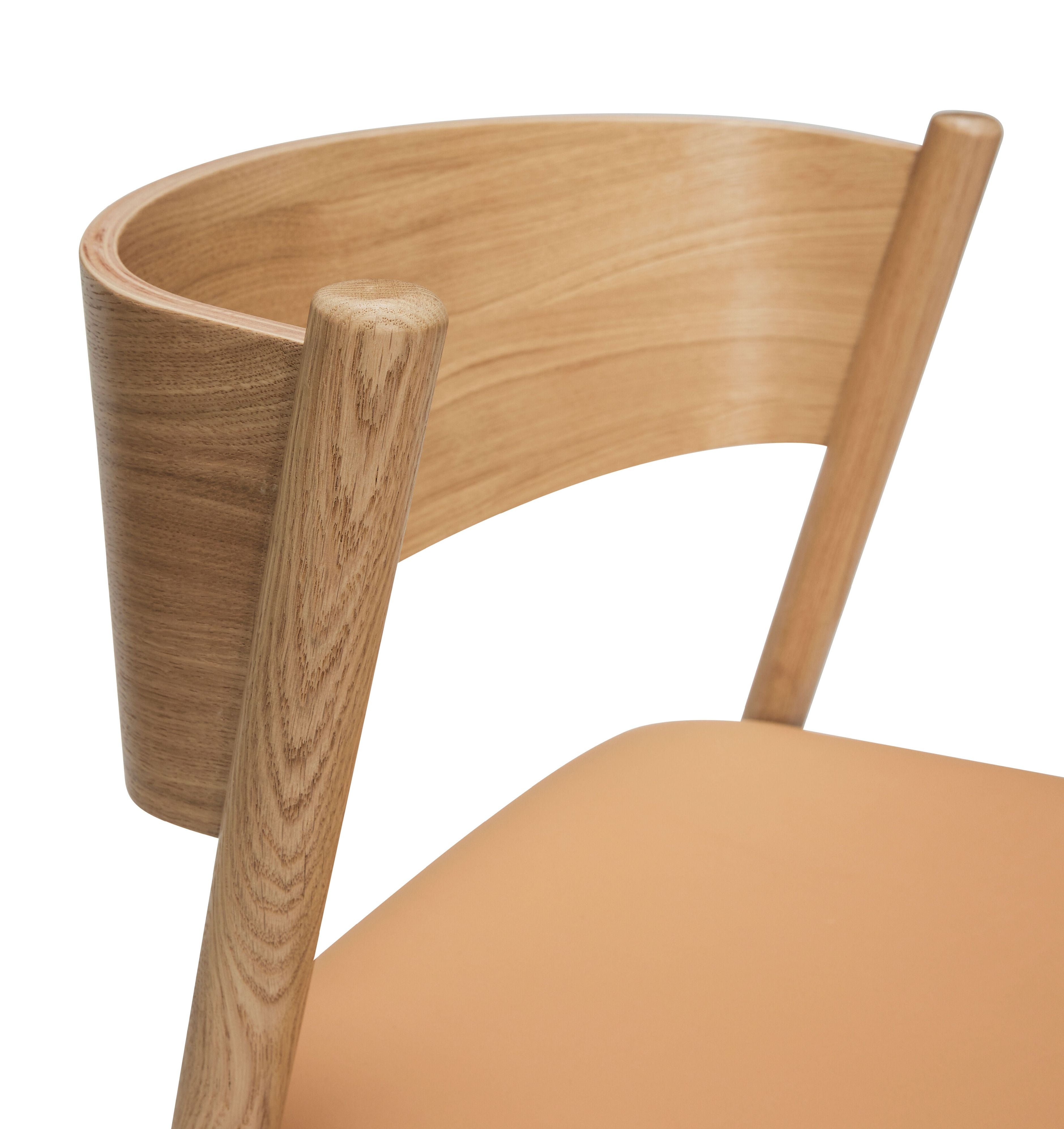 Hübsch Oblique Dining Chair, Seat Natural
