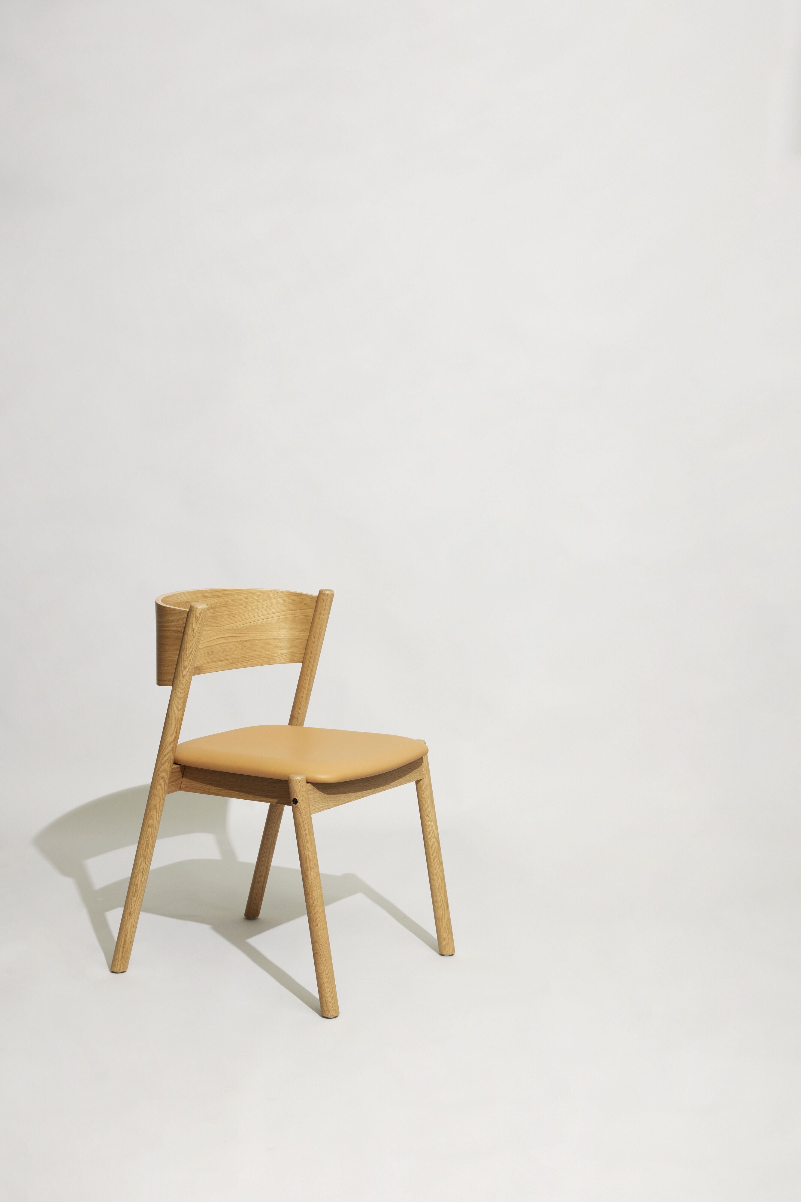 Hübsch Oblique Dining Chair, Seat Natural