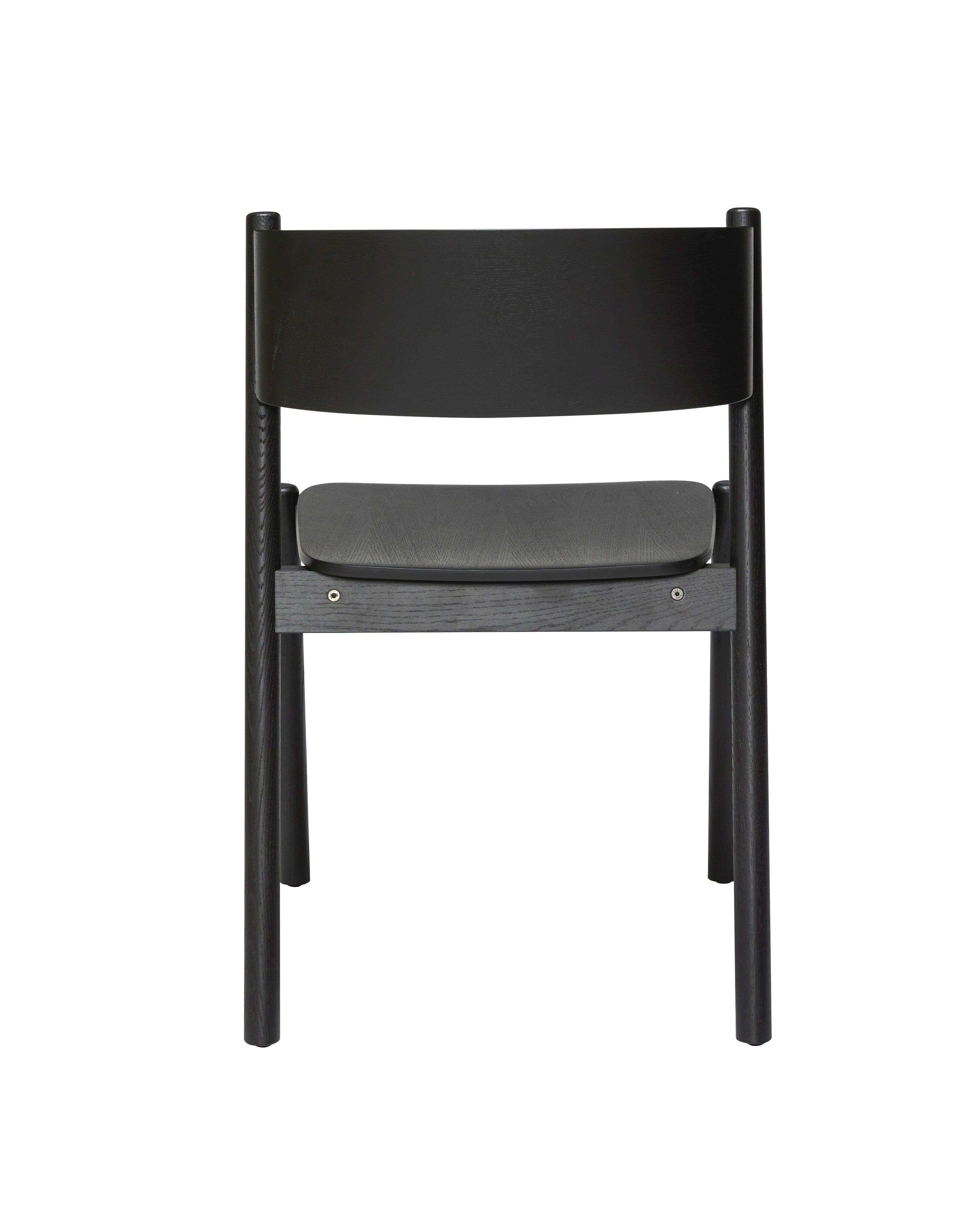 Hübsch Chaise de restauration oblique, noir