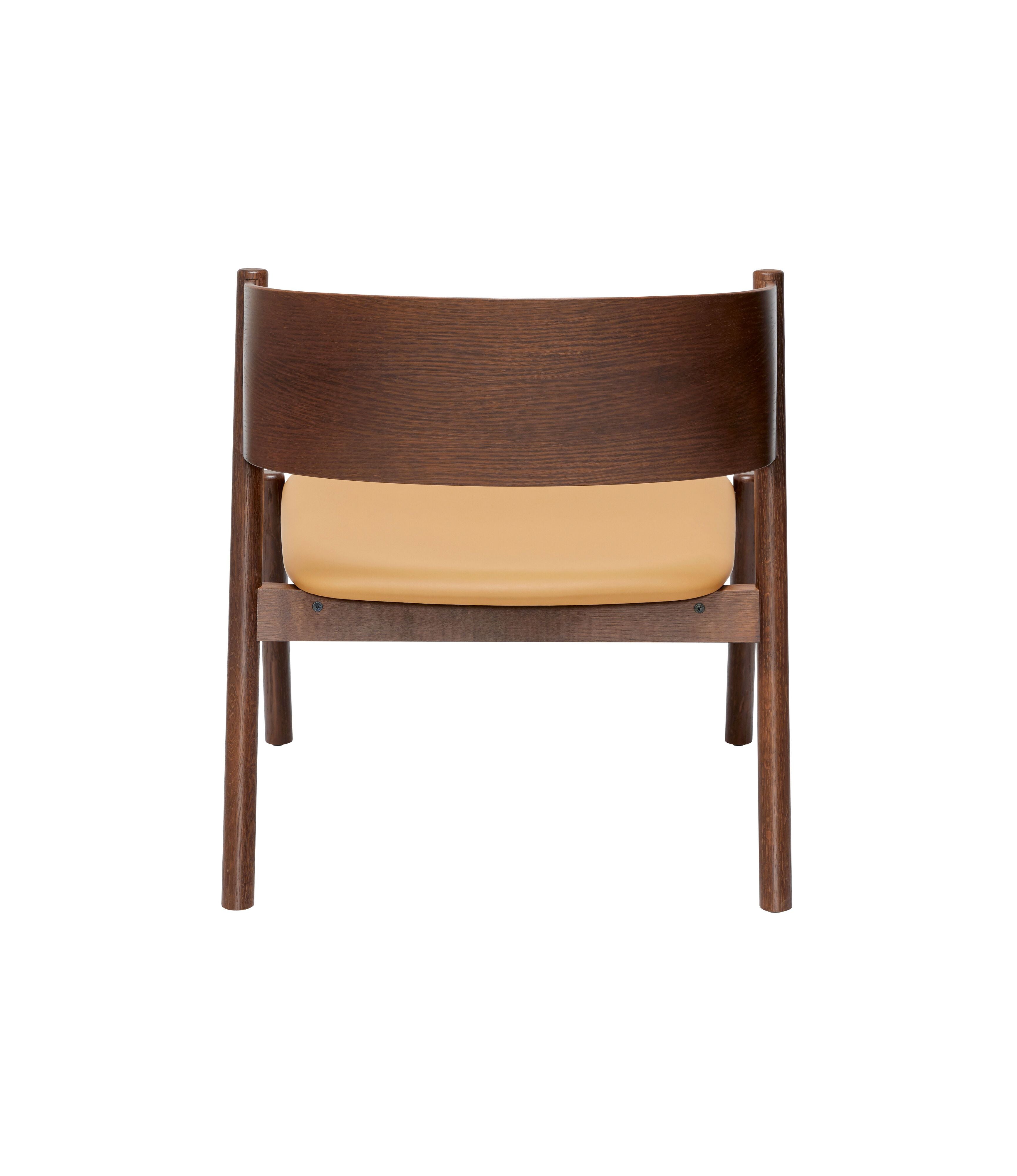 Hübsch Skrå lounge stol sæde, mørkebrun