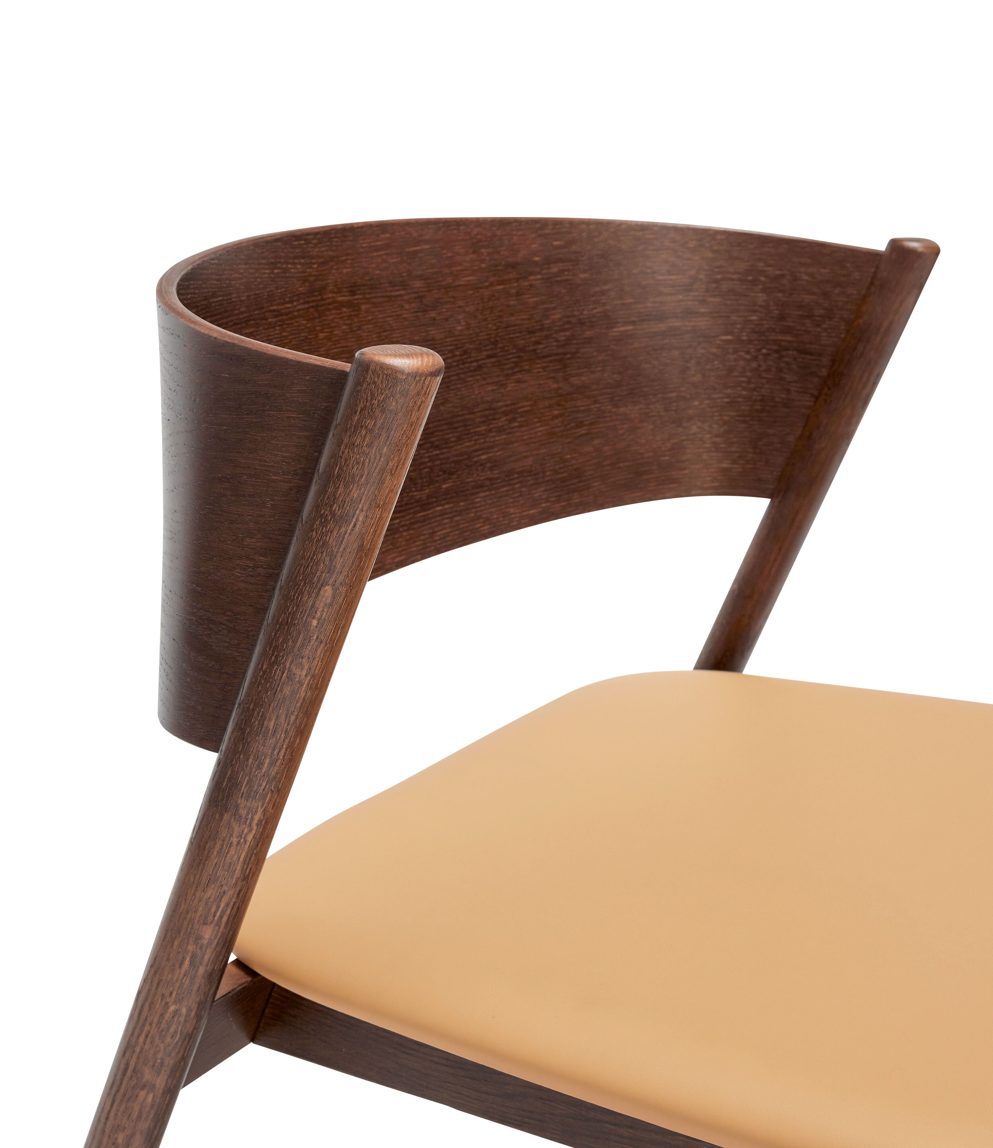 Hübsch Skrå lounge stol sæde, mørkebrun