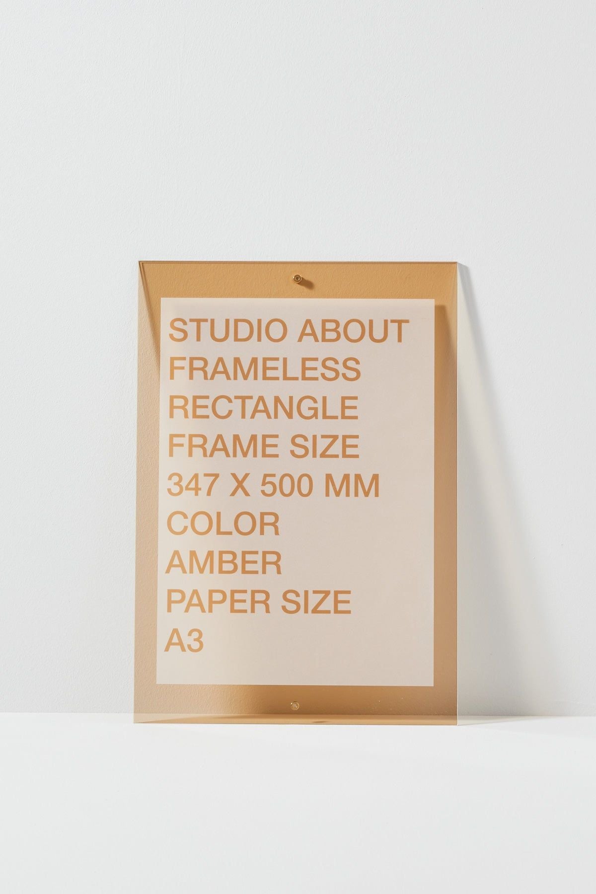 Studio over frameloze frame A3 -rechthoek, Amber