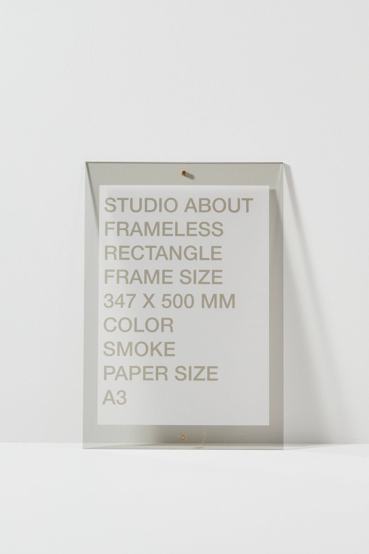 Studio About Frameless Frame A3 Rectangle, Smoke
