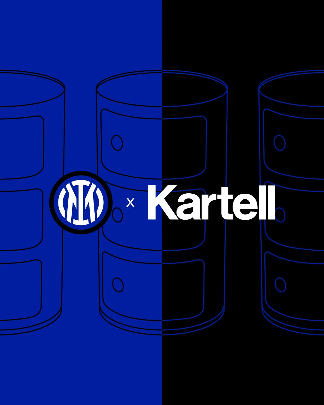 Kartell Componibili Classic Container 3 Elements, zwart