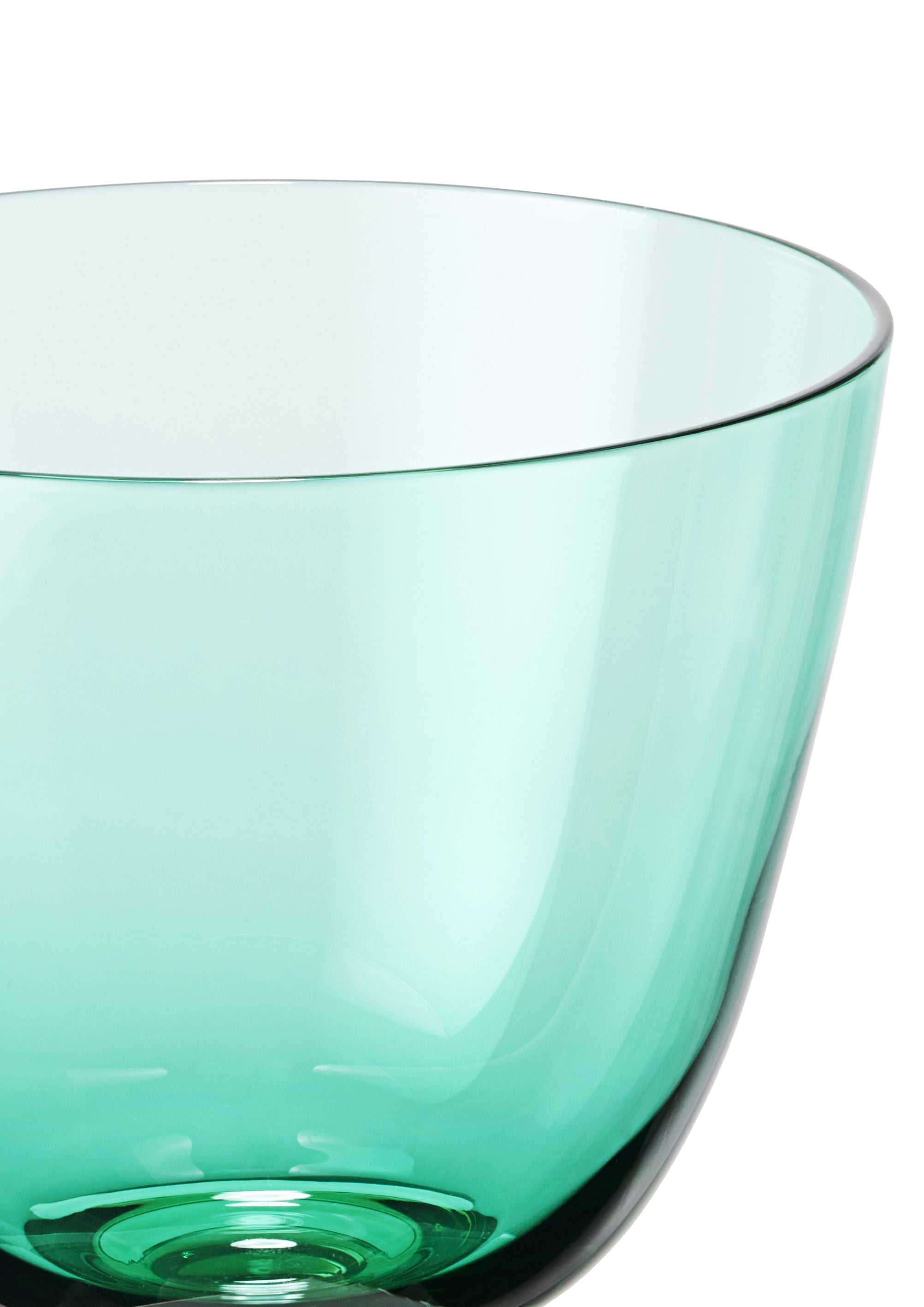 Holmegaard Flow Glass til fots 35 CL, Emerald Green