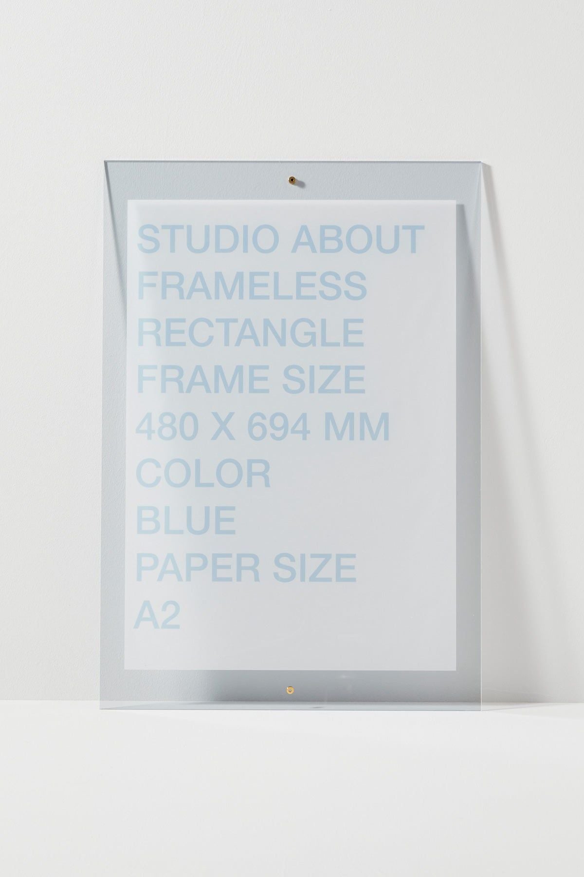 Estudio sobre el marco sin marco A2 rectángulo, azul