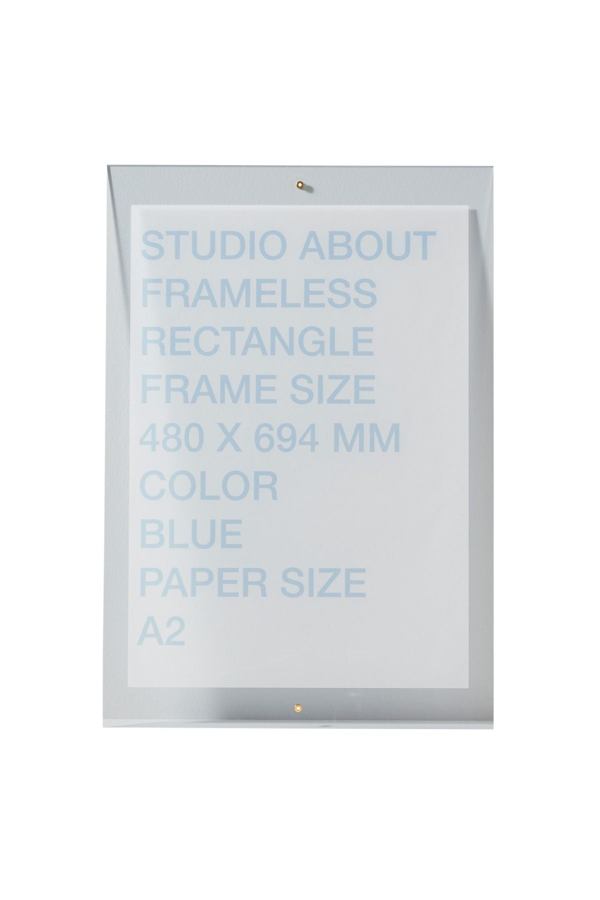 Studio over frameless frame A2 -rechthoek, blauw
