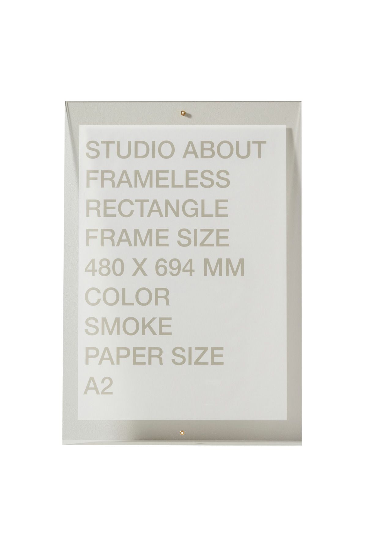 Estudio sobre el marco sin marco A2 rectángulo, humo