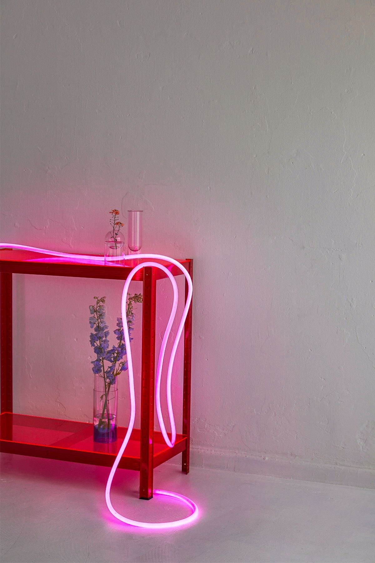 Studio sulla lampada a tubo flessibile 5 m, rosa brillante