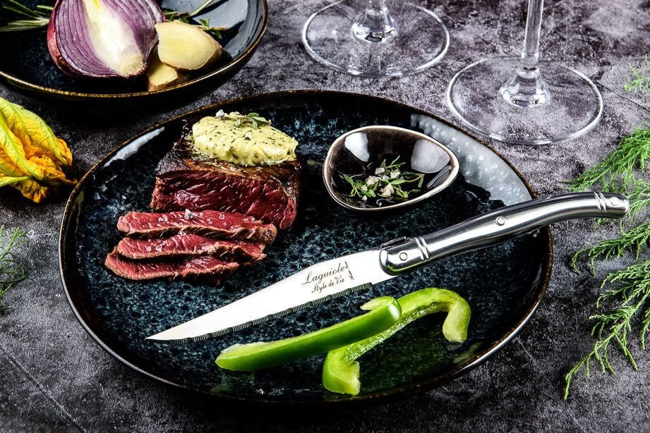 Stijl De Vie Authentique Laguiole Premium Line Steakmessen 6-delige set, roestvrij staal